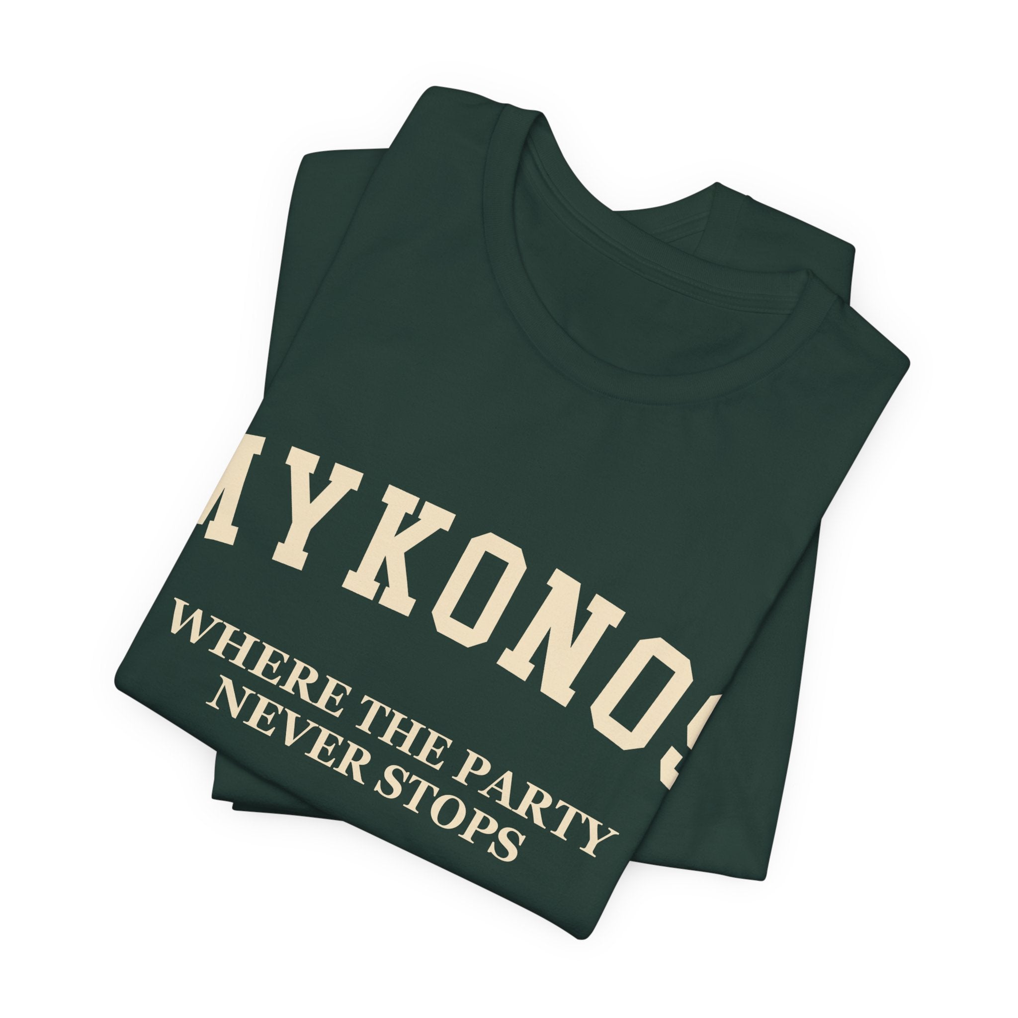 Mykonos Collegiate — 100% Cotton Premium Unisex T-Shirt | BY CHARLES