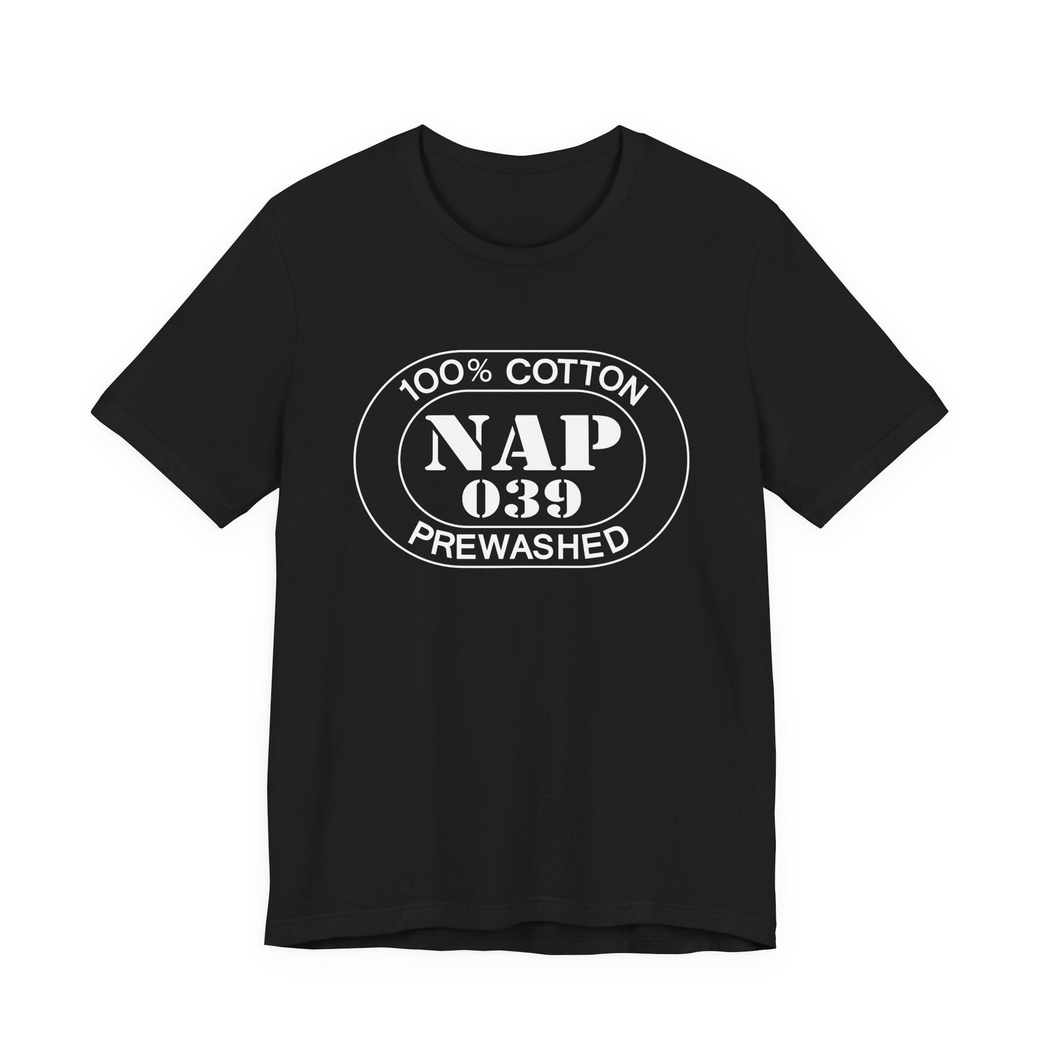 Positano Airport Oval tee in black, front view