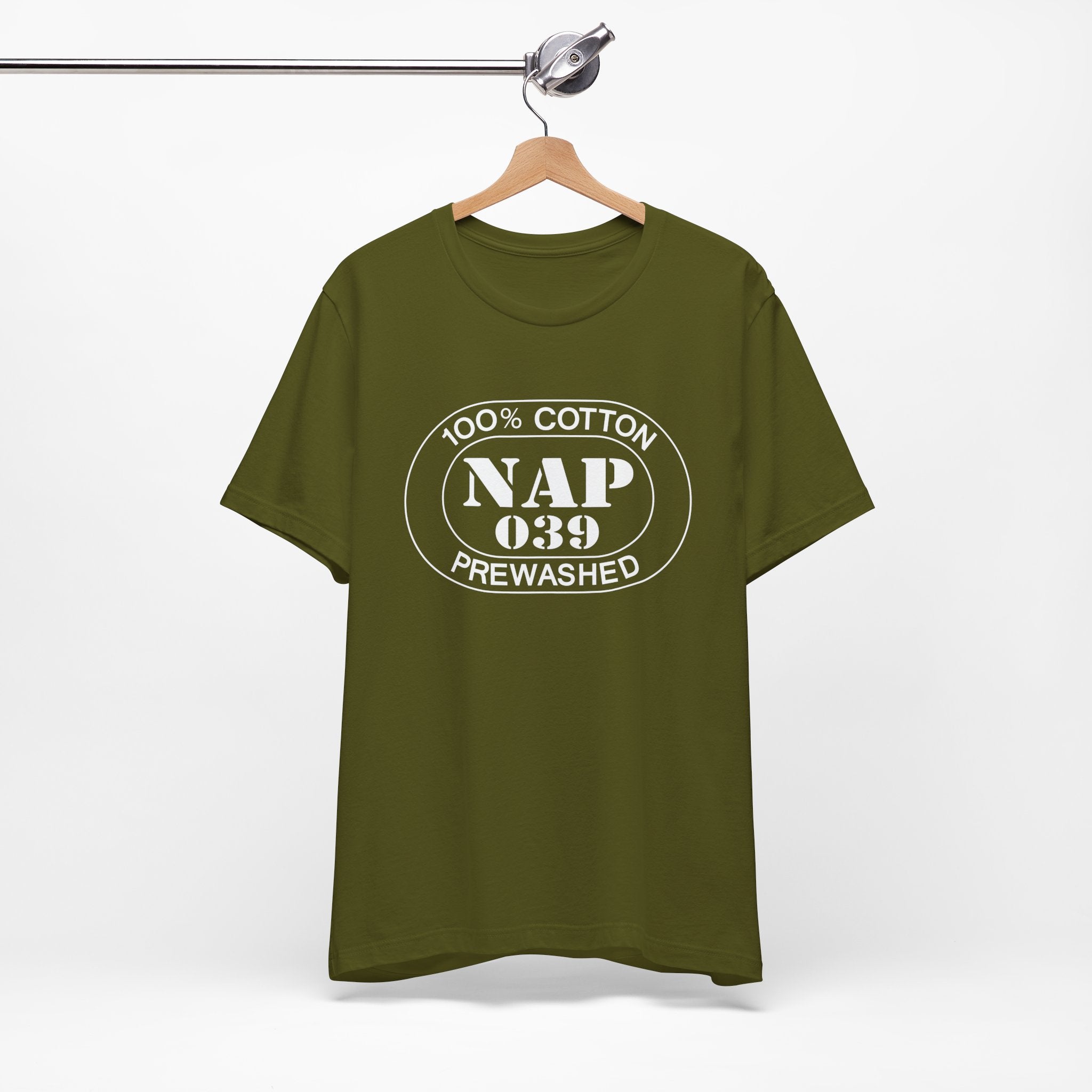 Positano Airport Oval tee in olive, alternate view