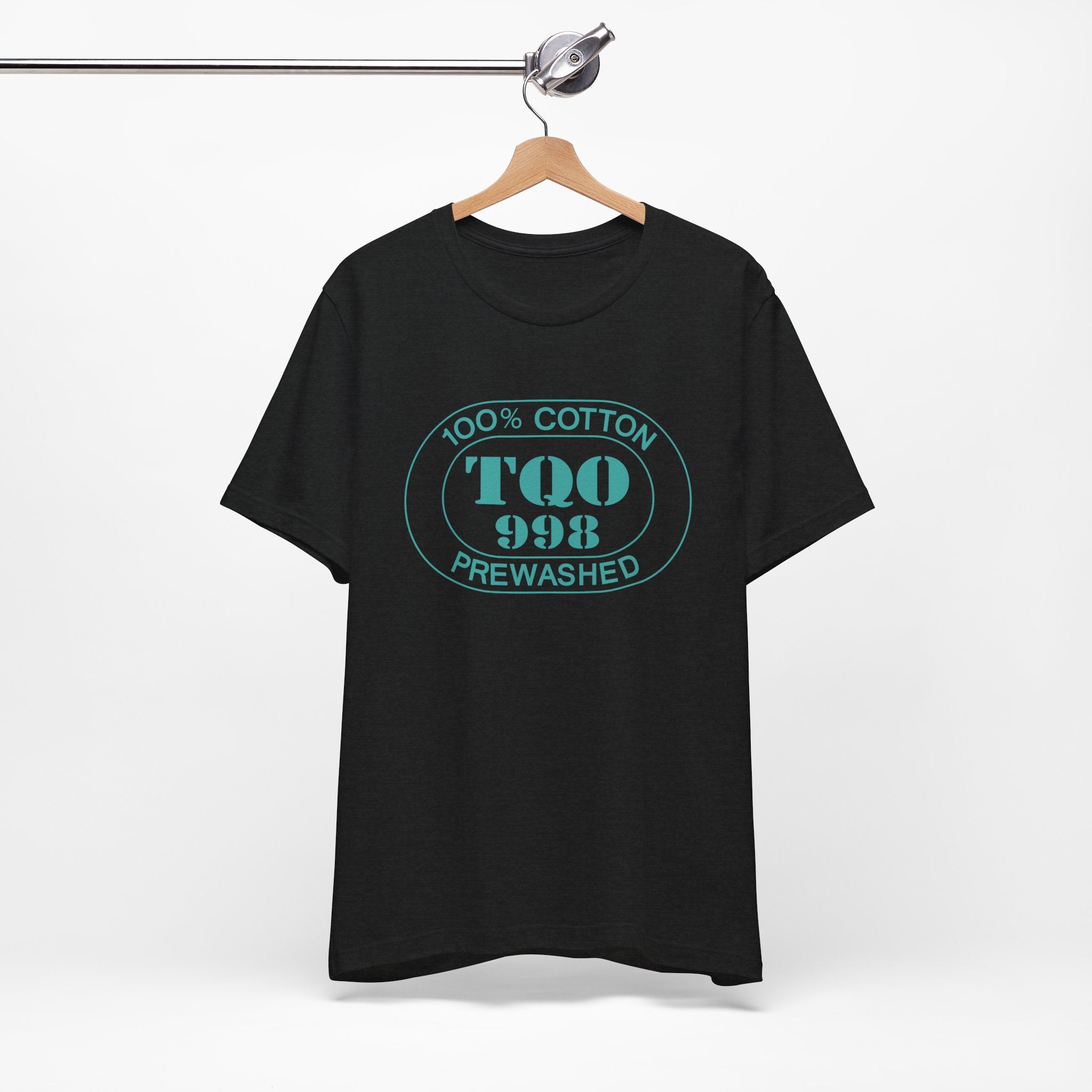 Tulum Airport Oval tee in solid black blend, alternate view