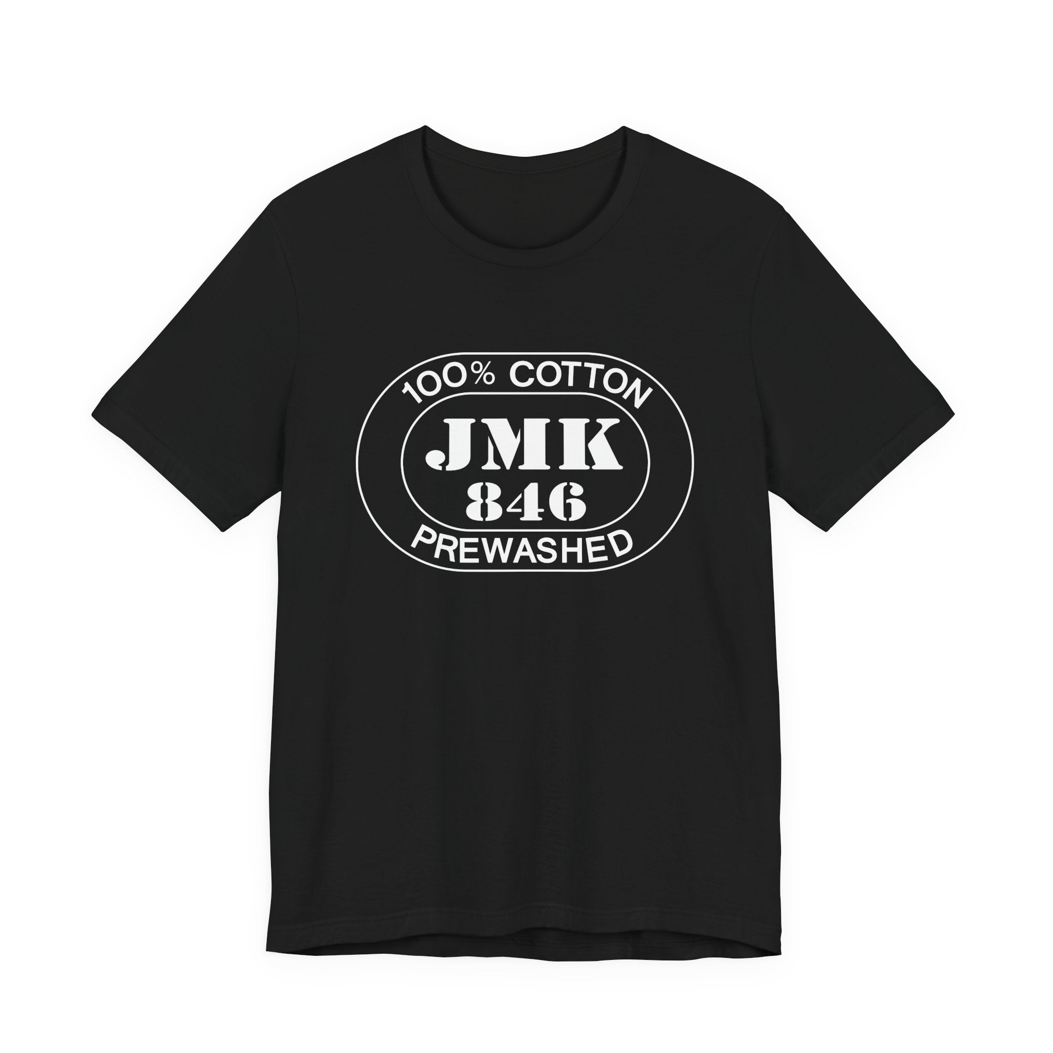 Mykonos Airport Oval tee in black, front view