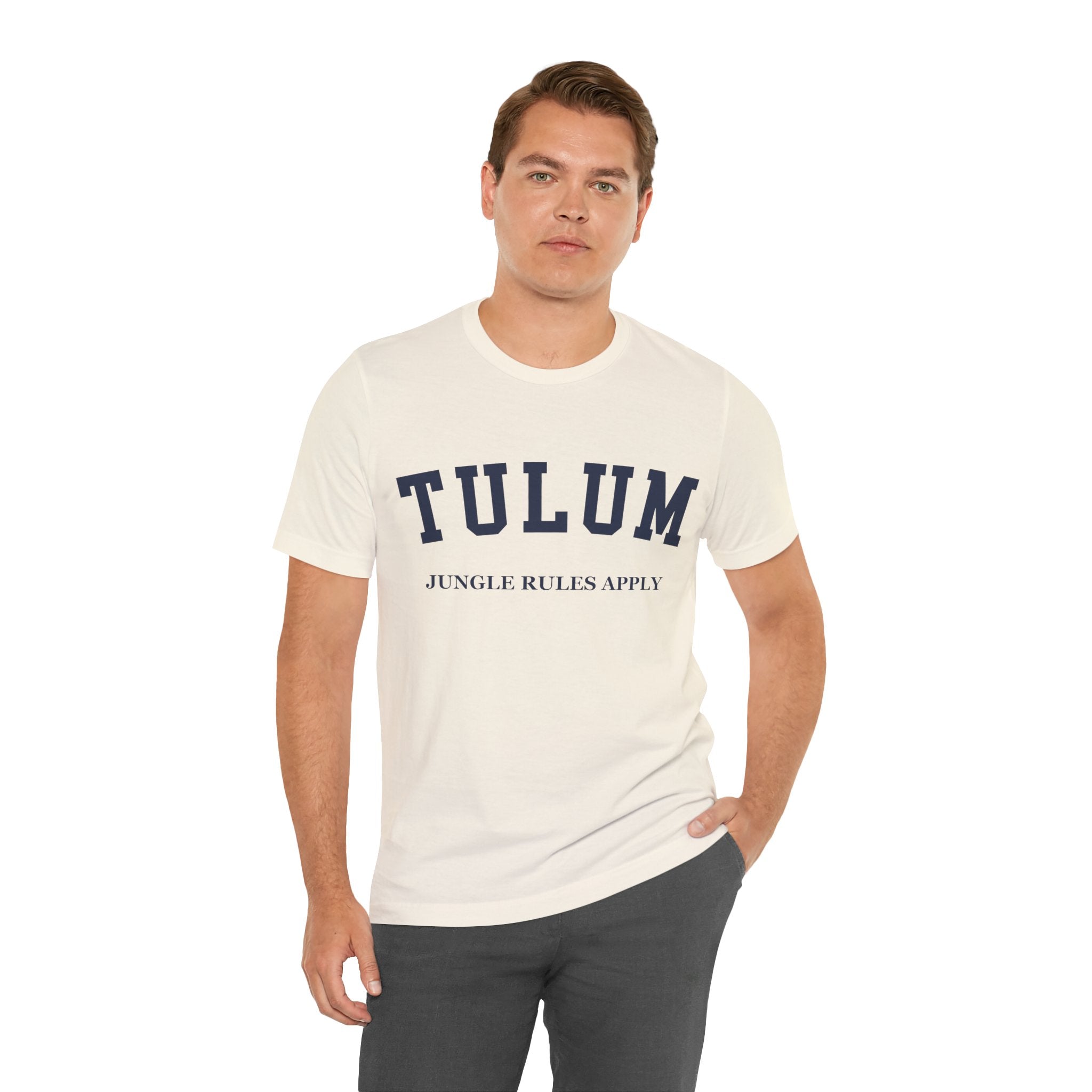 Tulum Collegiate — 100% Cotton Premium Unisex T-Shirt | BY CHARLES