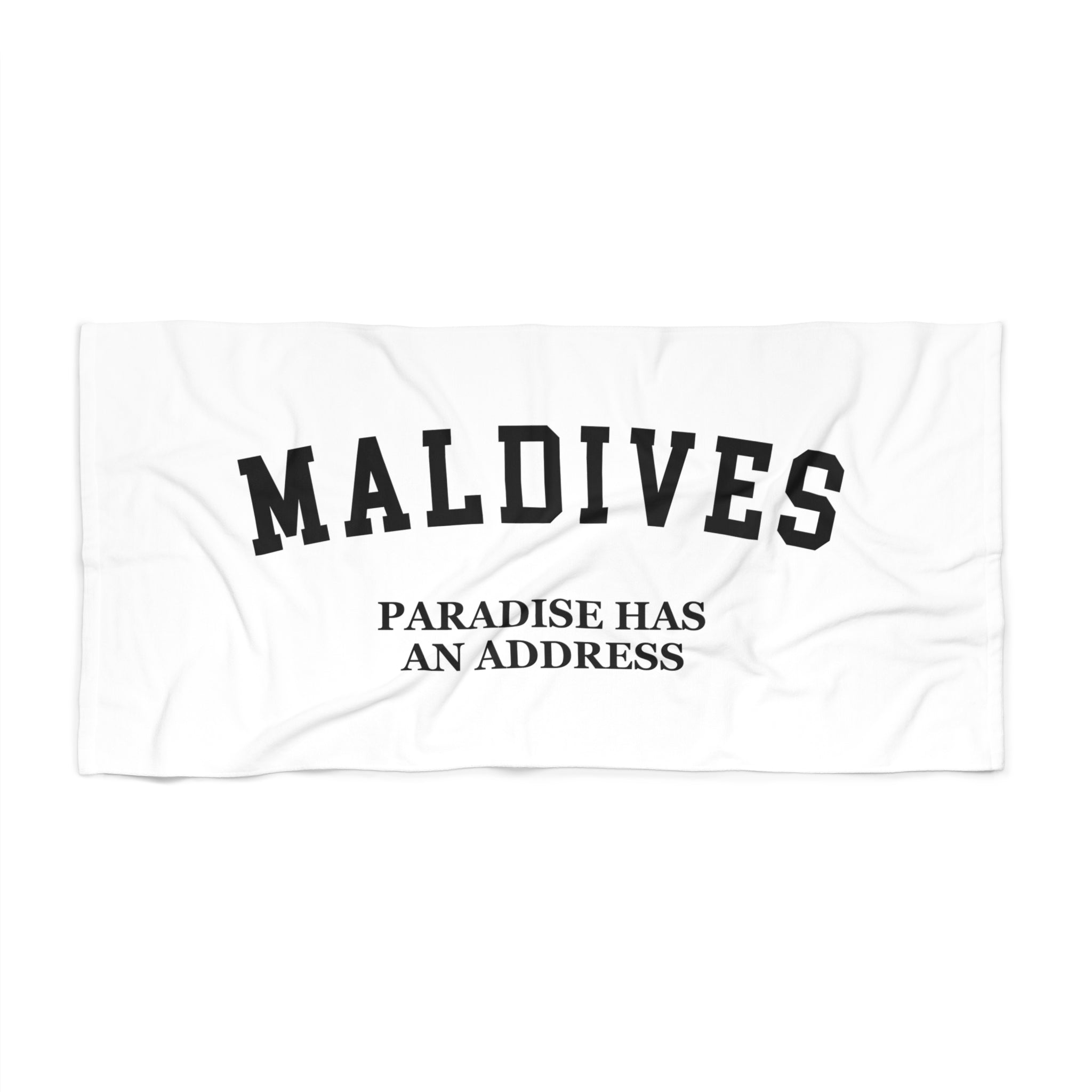 Maldives Slogan Series Beach Towel — Premium Oversized | BY CHARLES