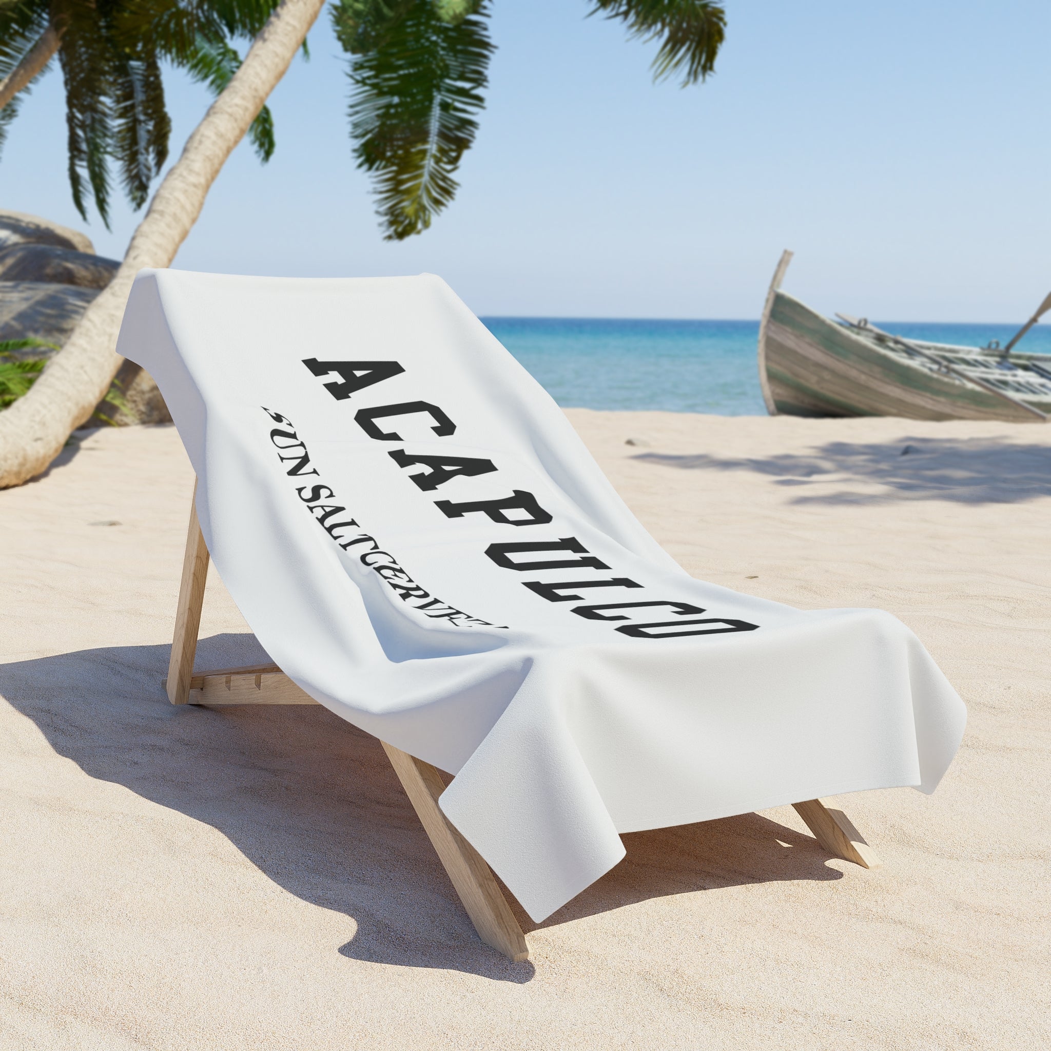 Acapulco Slogan Series Beach Towel — Premium Oversized | BY CHARLES