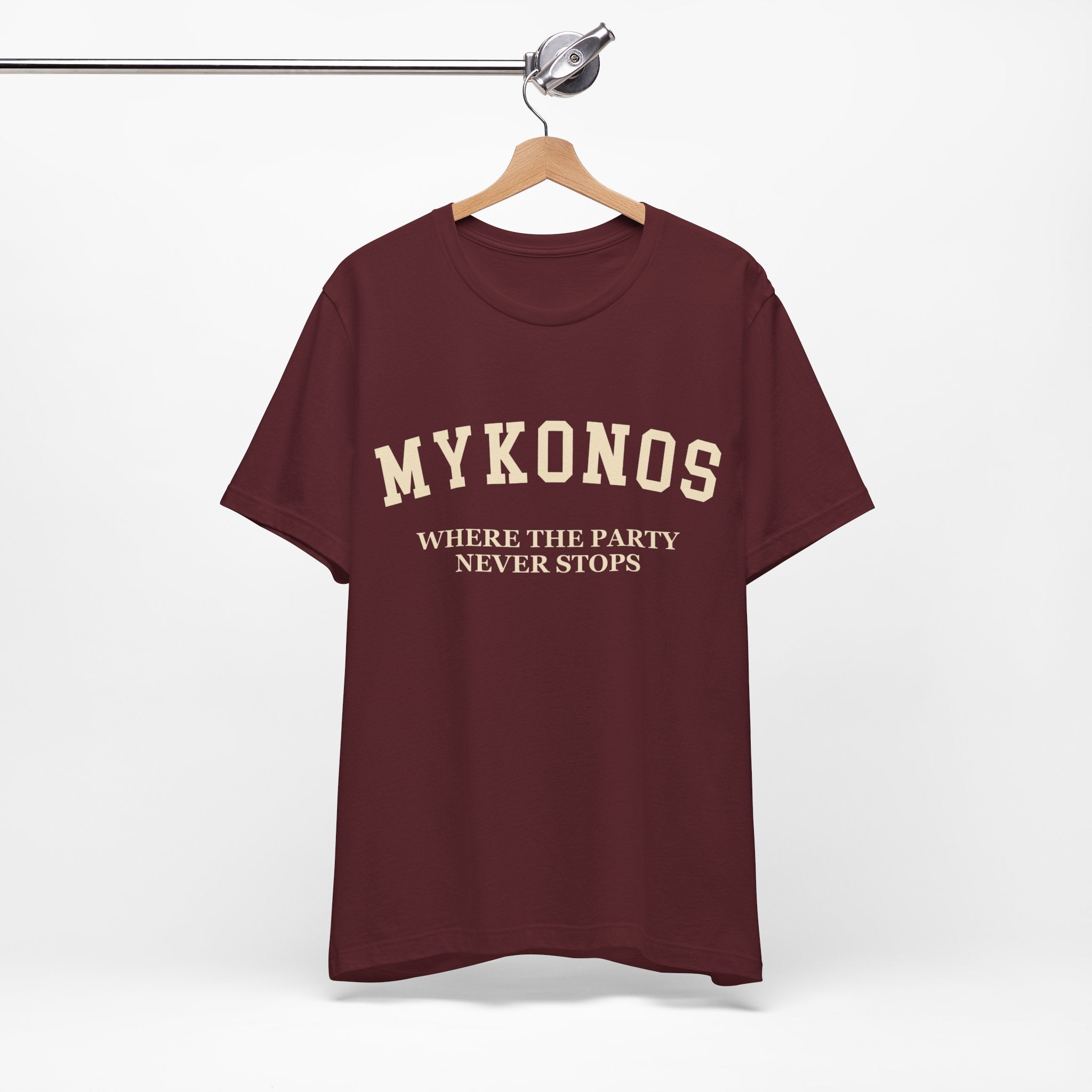 Mykonos Collegiate — 100% Cotton Premium Unisex T-Shirt | BY CHARLES