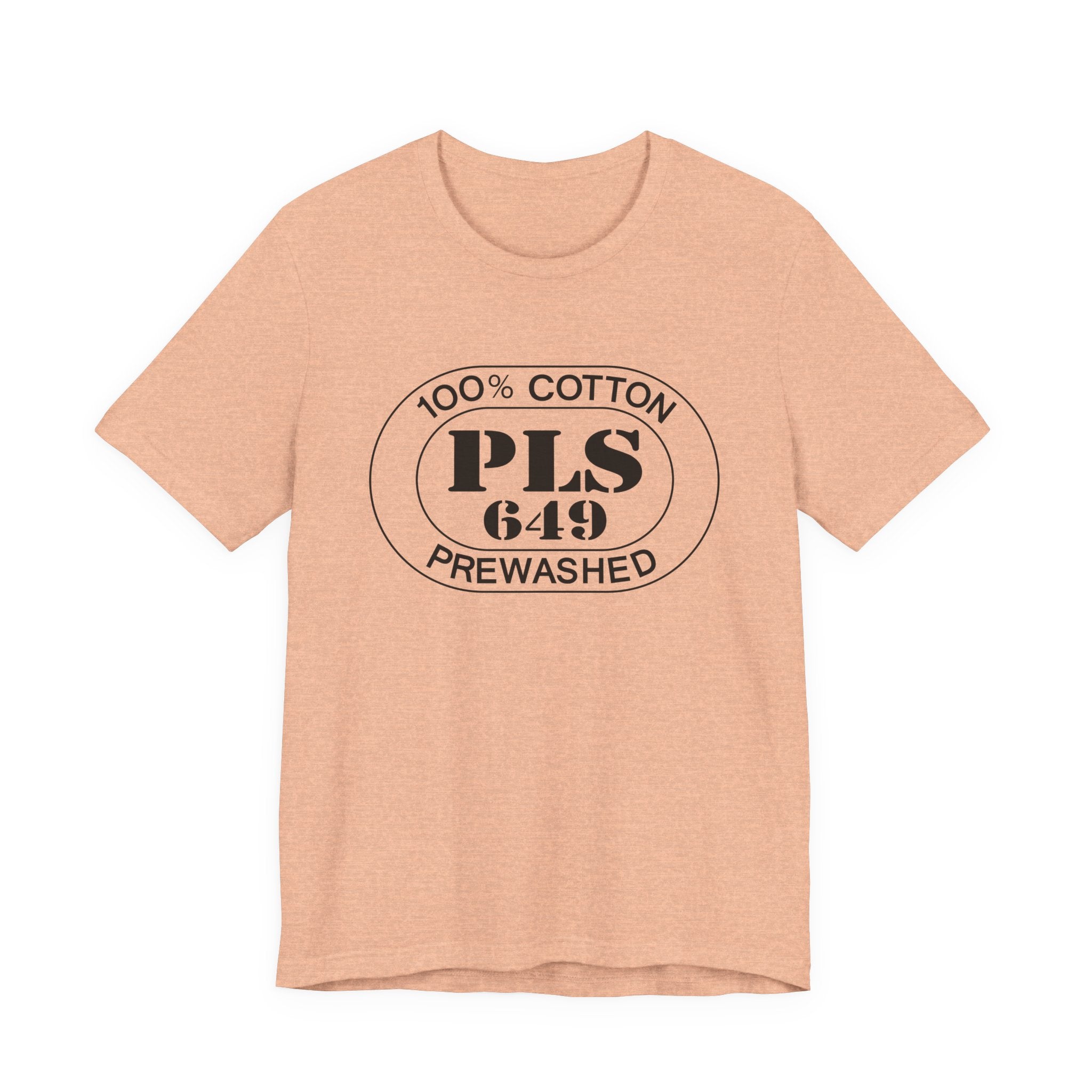 Turks & Caicos Airport Oval tee in heather peach, front view