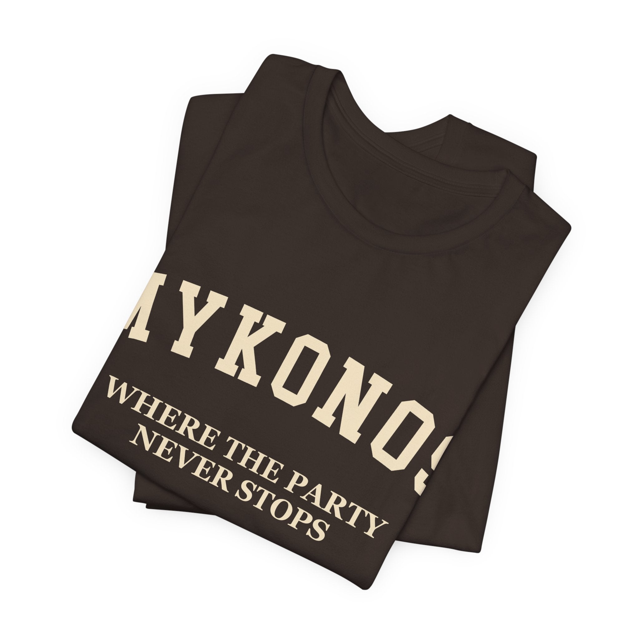 Mykonos Collegiate — 100% Cotton Premium Unisex T-Shirt | BY CHARLES