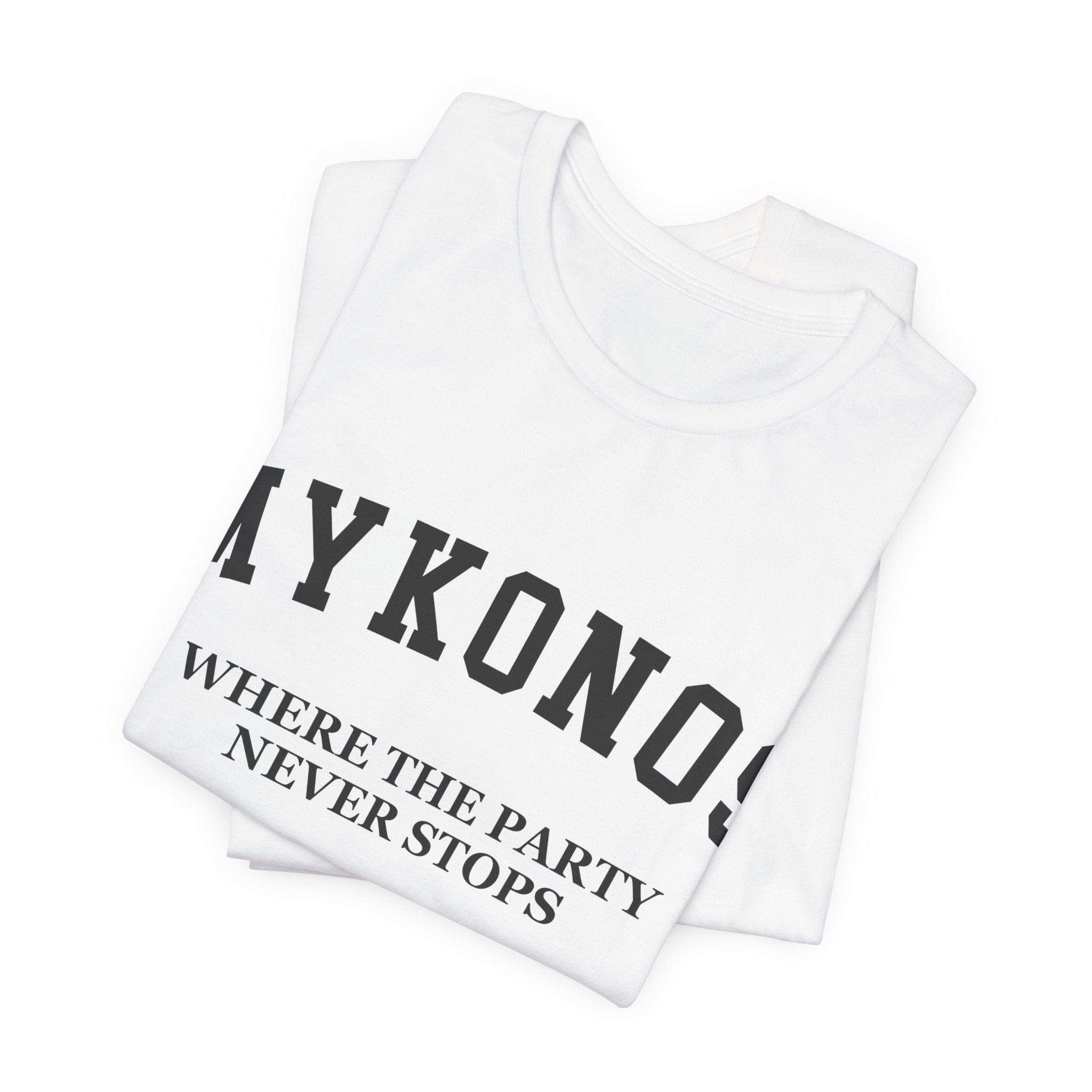Mykonos Collegiate — 100% Cotton Premium Unisex T-Shirt | BY CHARLES