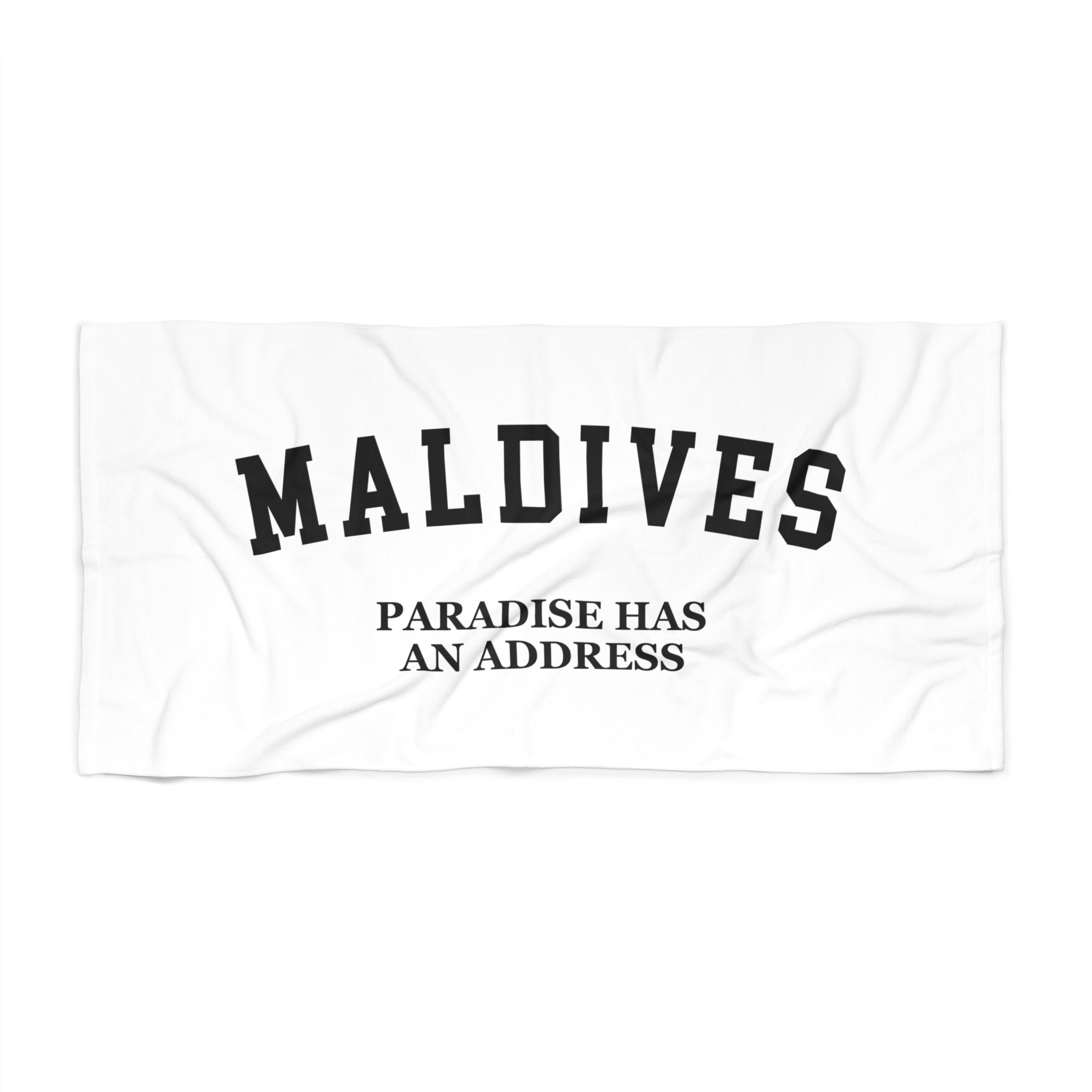 Maldives Slogan Series Beach Towel — Premium Oversized | BY CHARLES