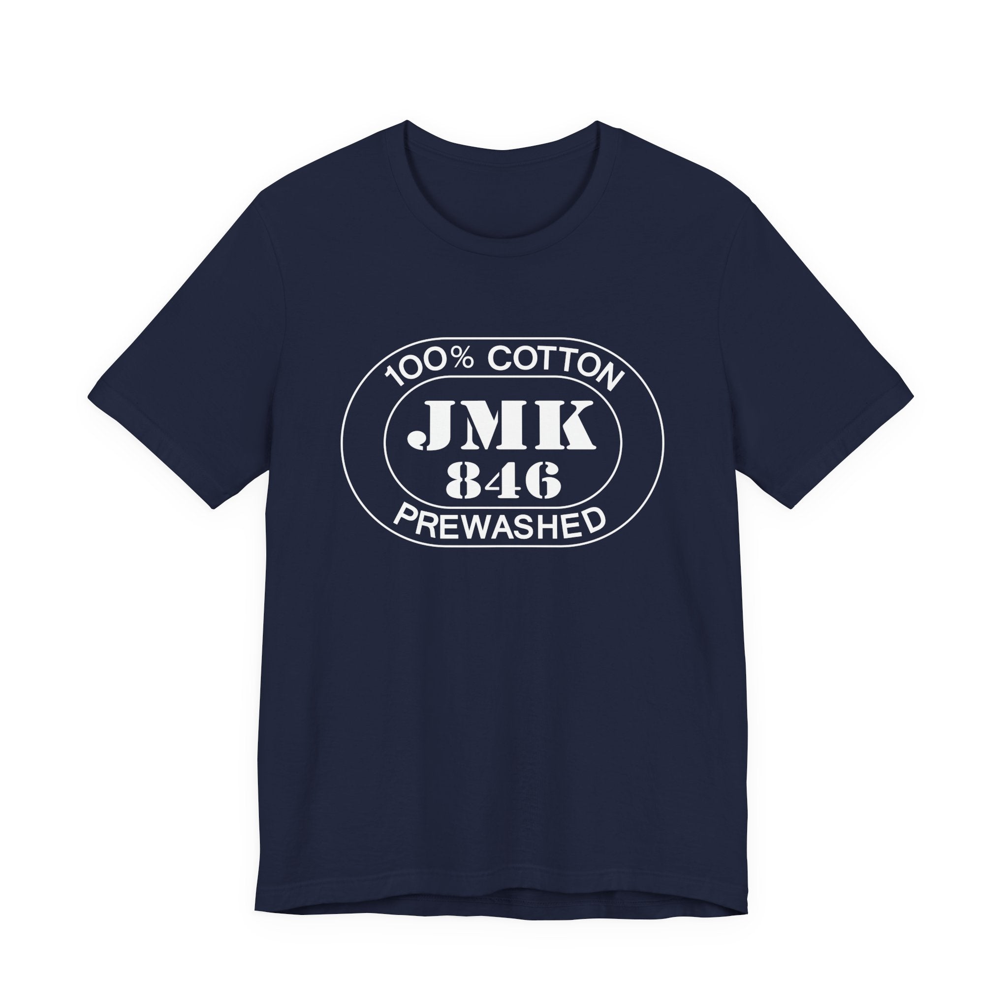 Mykonos Airport Oval tee in navy, front view