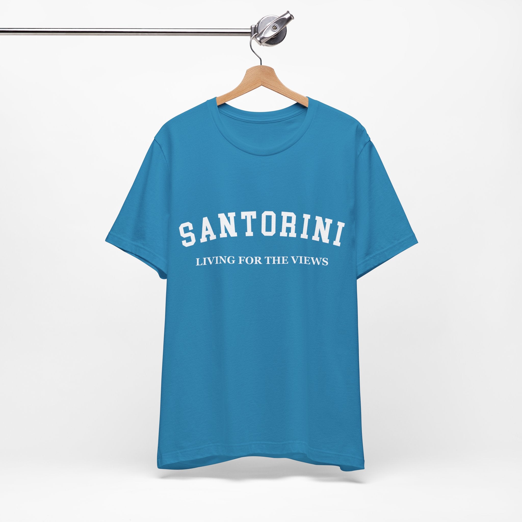 Santorini Collegiate — 100% Cotton Premium Unisex T-Shirt | BY CHARLES