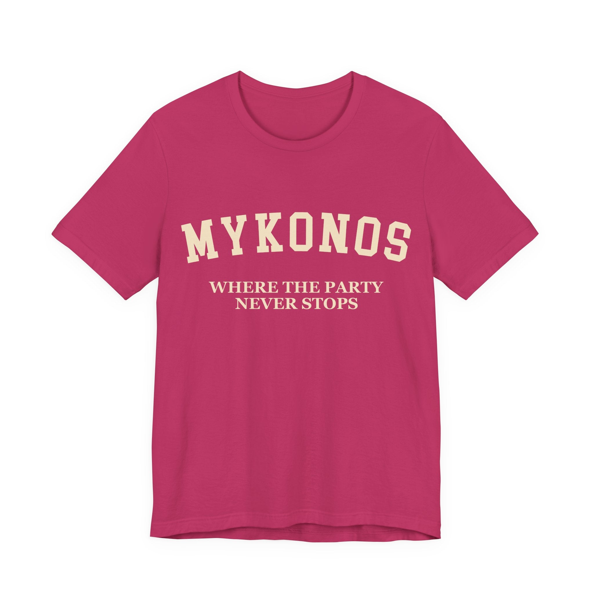 Mykonos Collegiate — 100% Cotton Premium Unisex T-Shirt | BY CHARLES