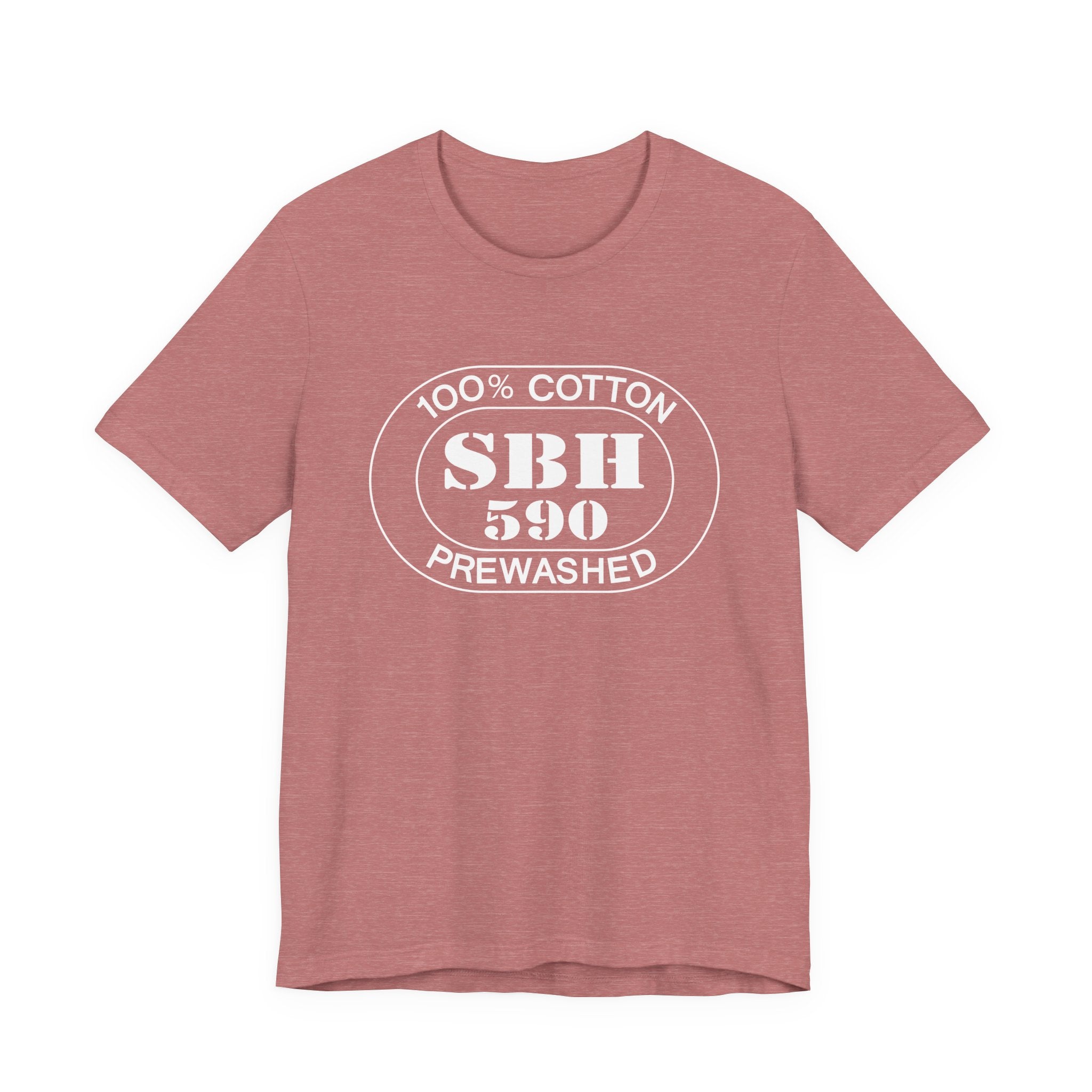 St. Barts Airport Oval tee in heather mauve, alternate view