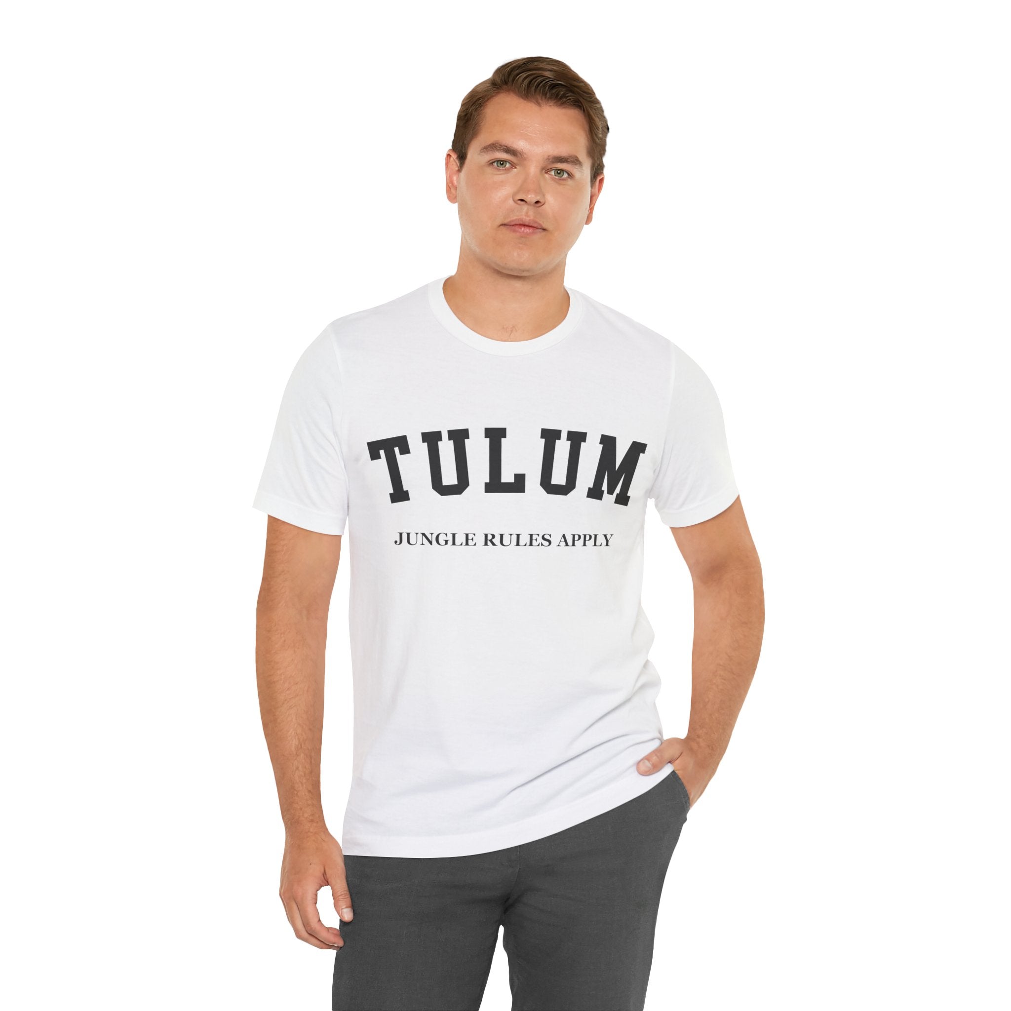 Tulum Collegiate — 100% Cotton Premium Unisex T-Shirt | BY CHARLES