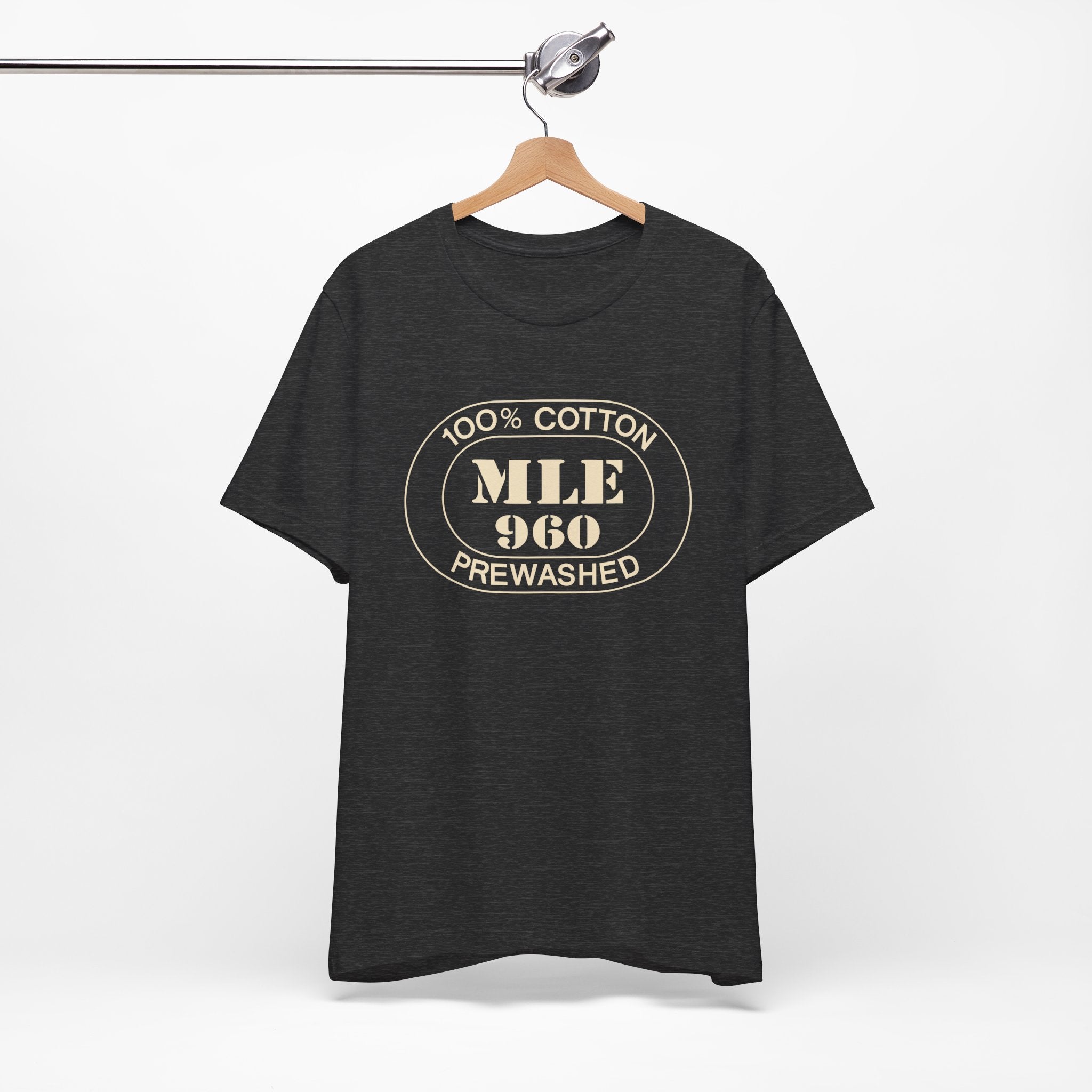 Maldives Airport Oval tee in dark grey heather, alternate view