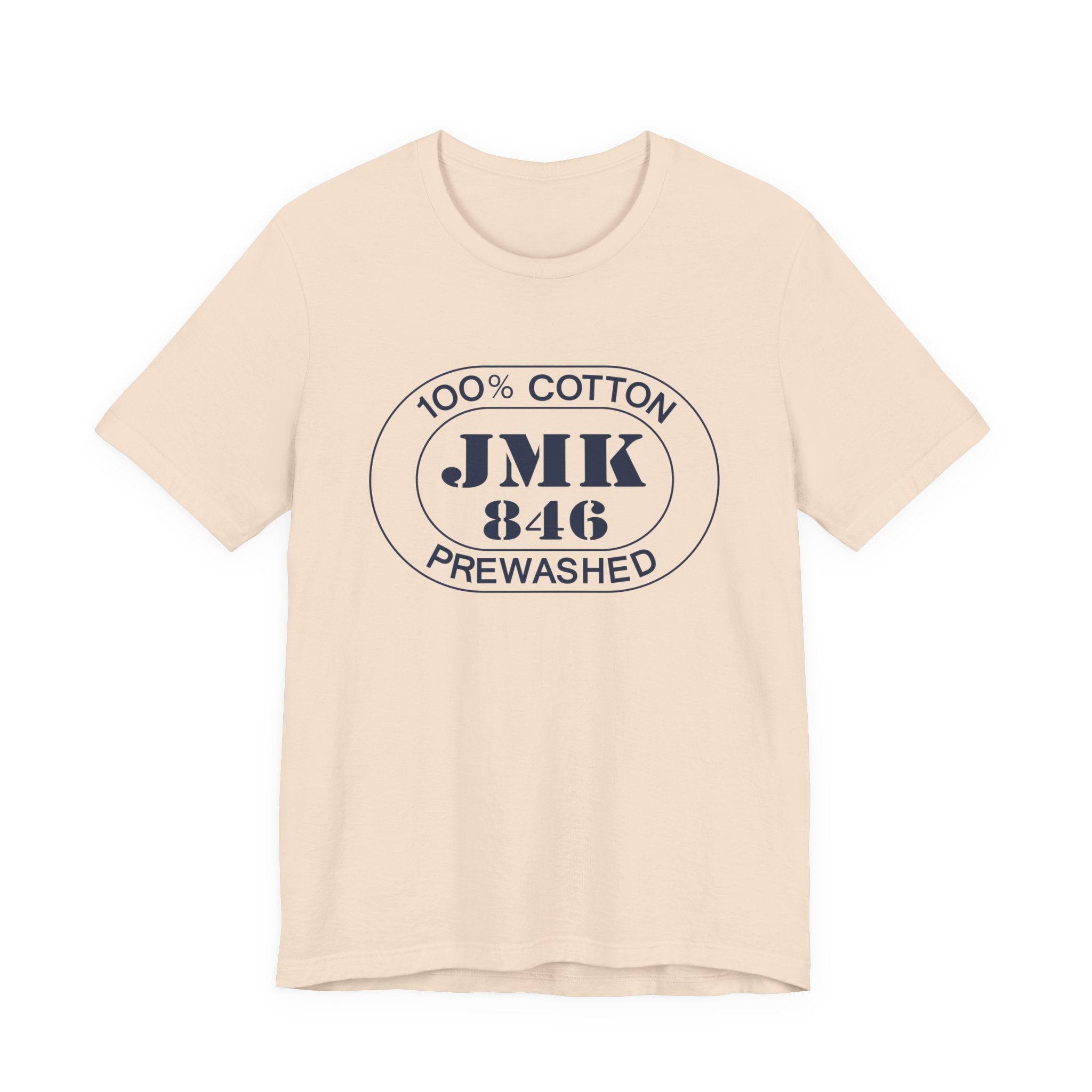 Mykonos Airport Oval tee in soft cream, front view