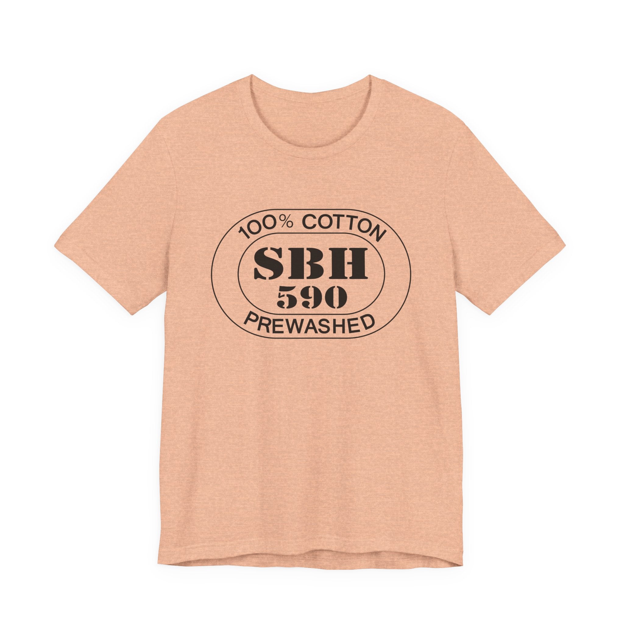St. Barts Airport Oval tee in heather peach, alternate view