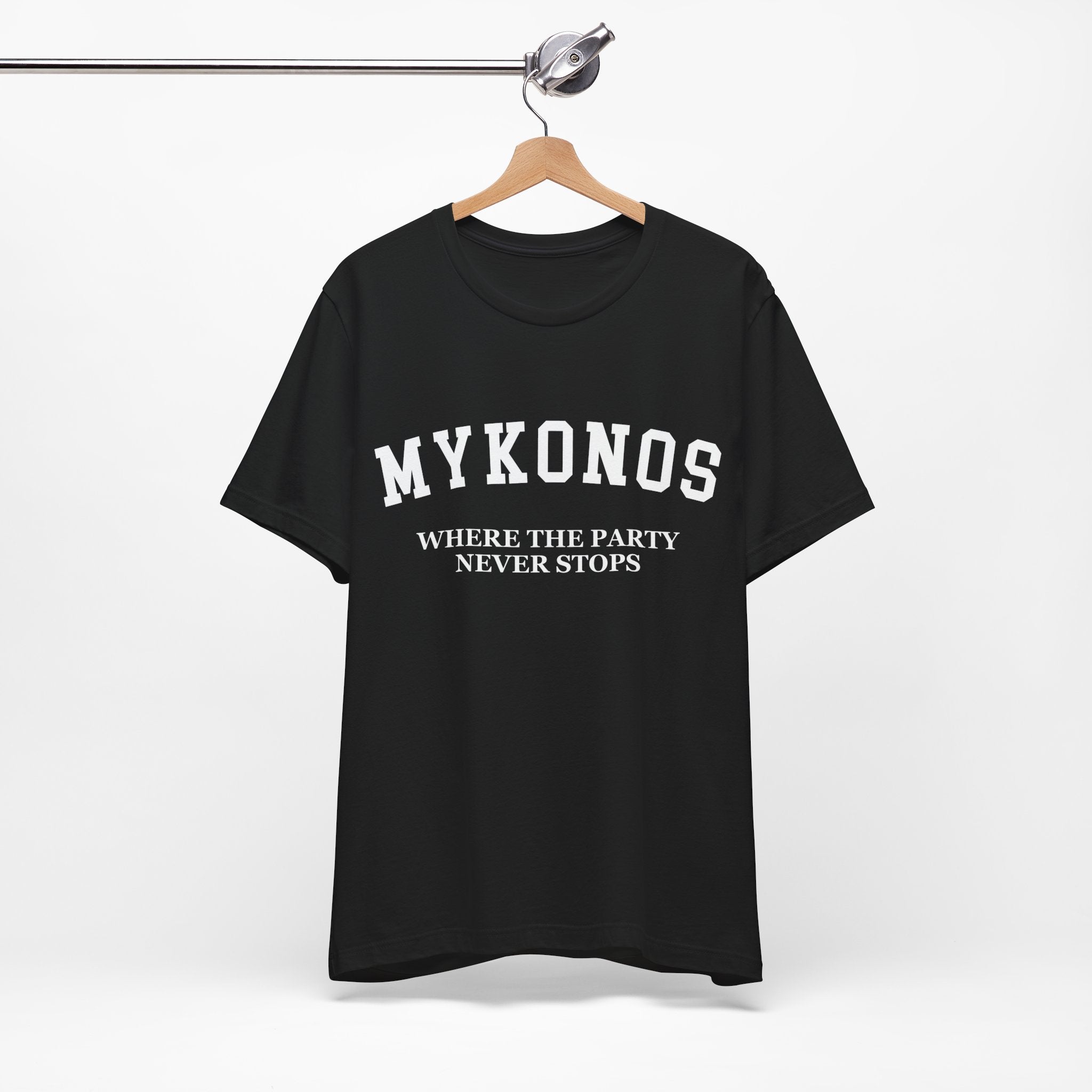 Mykonos Collegiate — 100% Cotton Premium Unisex T-Shirt | BY CHARLES