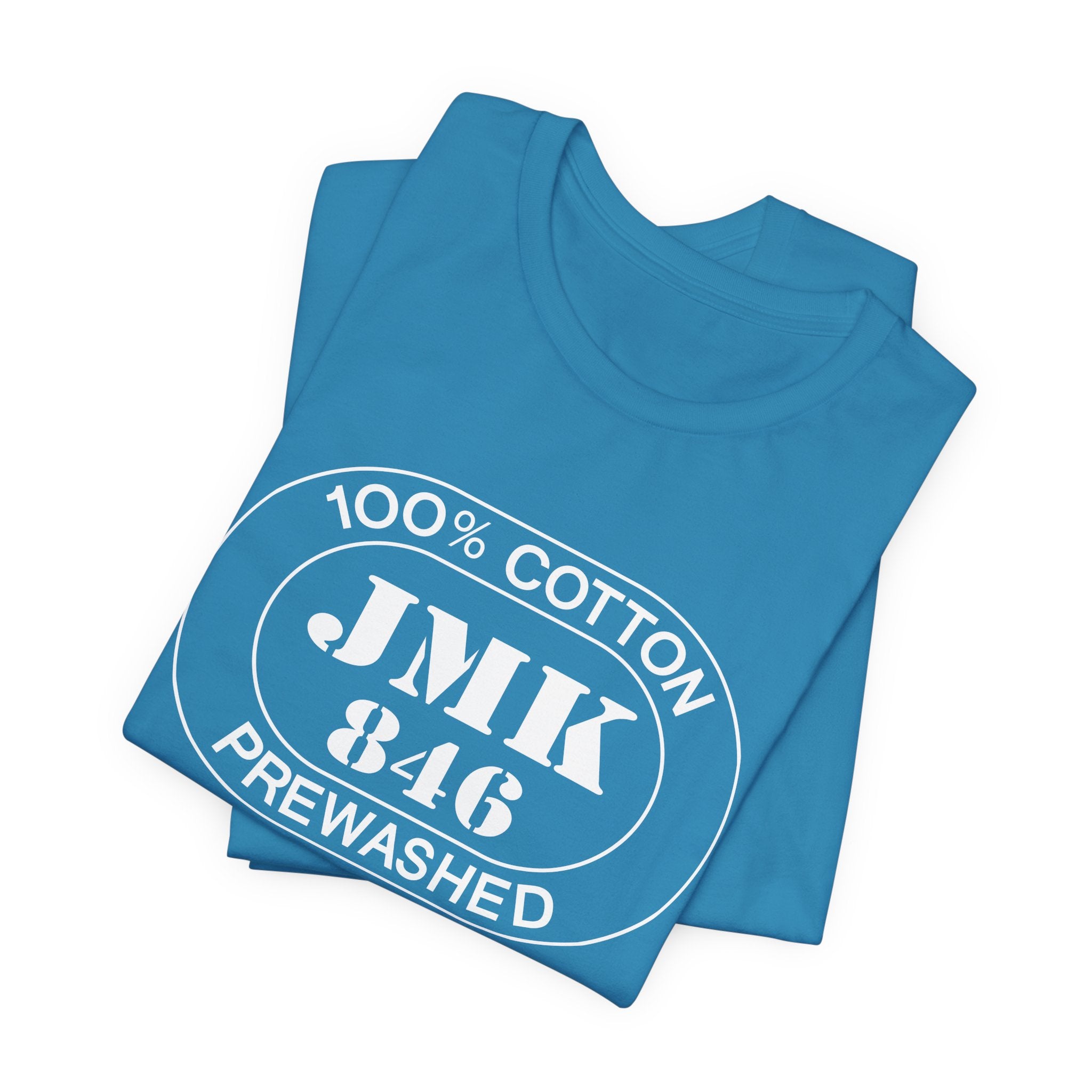 Mykonos Airport Oval tee in aqua, alternate view