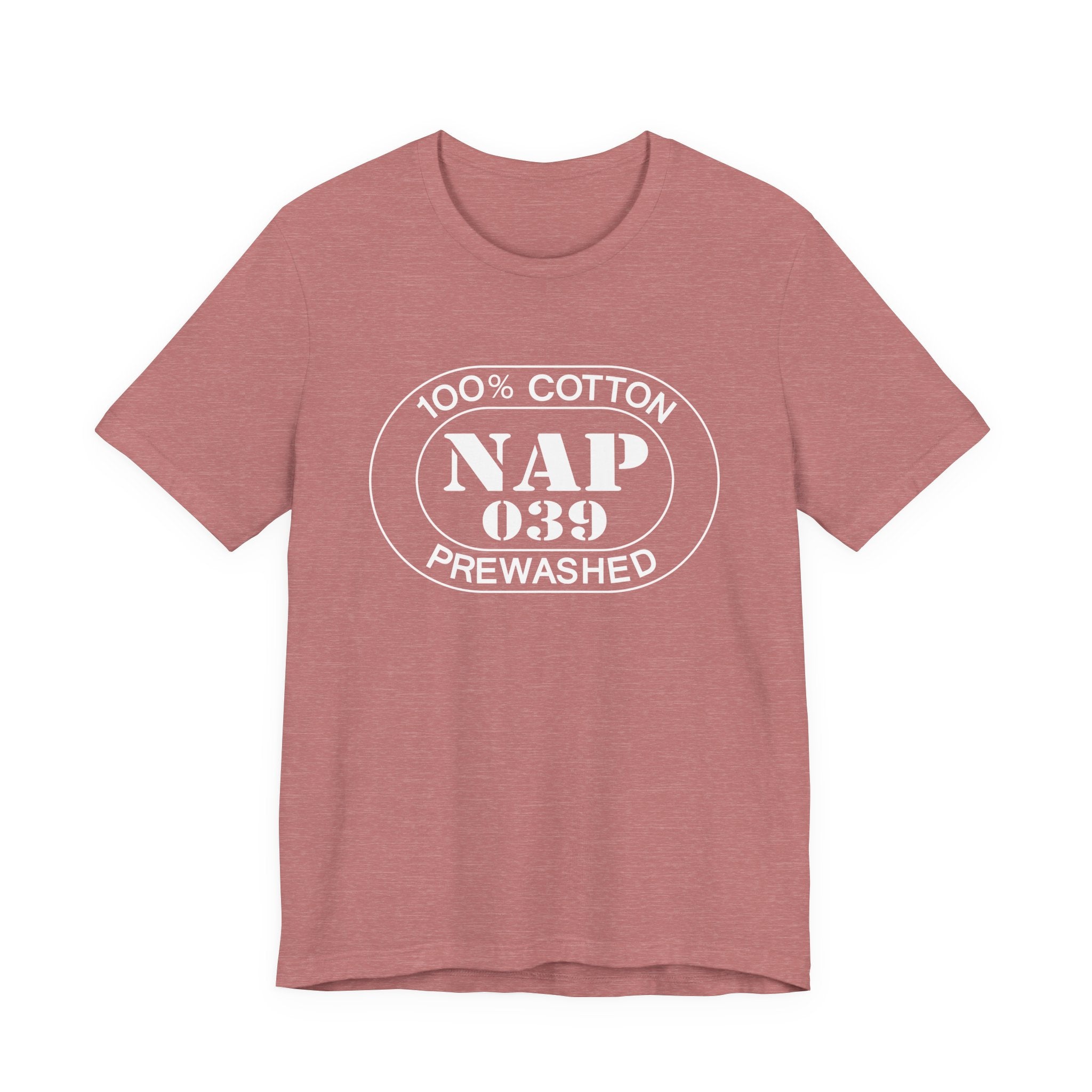 Positano Airport Oval tee in heather mauve, front view