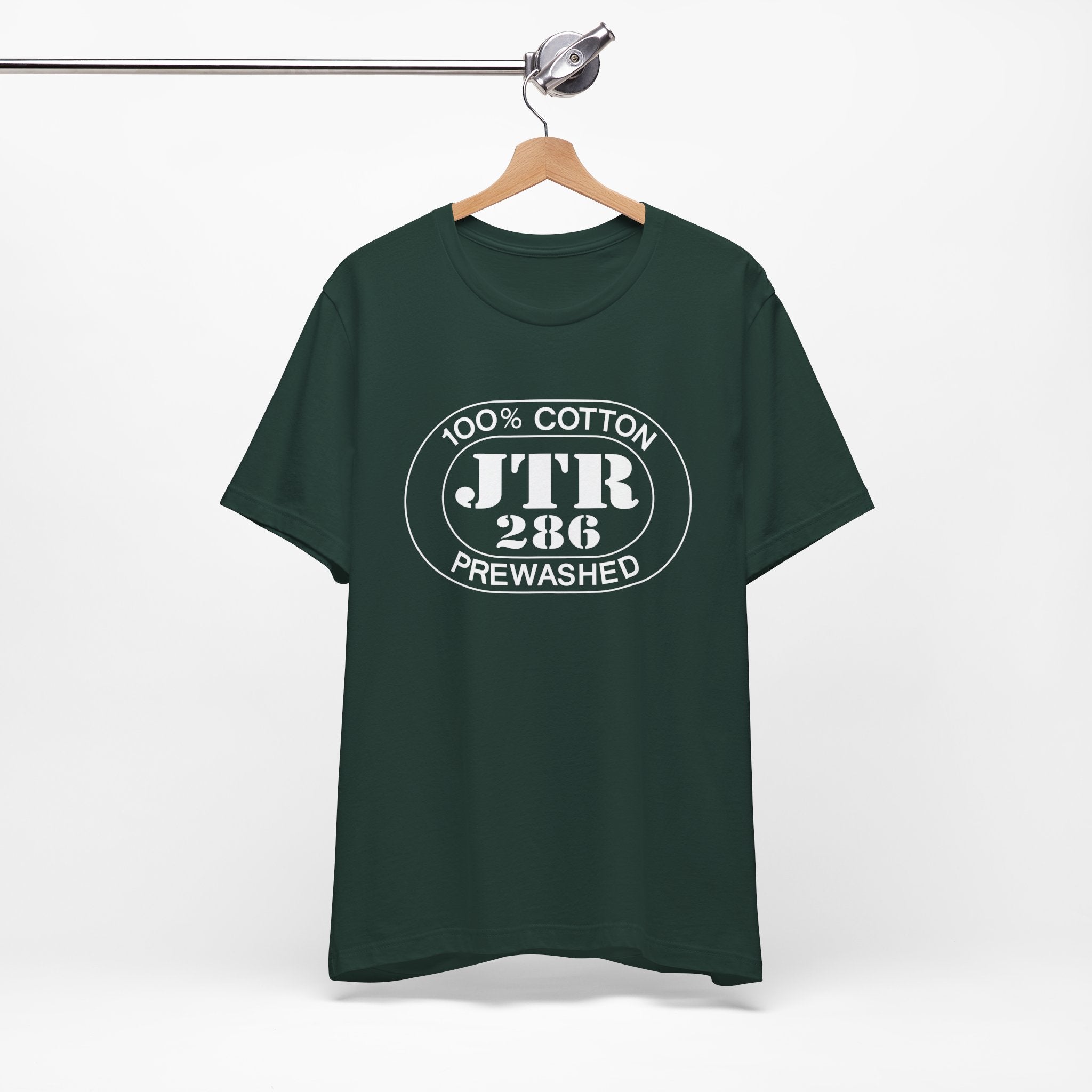Santorini Airport Oval tee in forest, alternate view