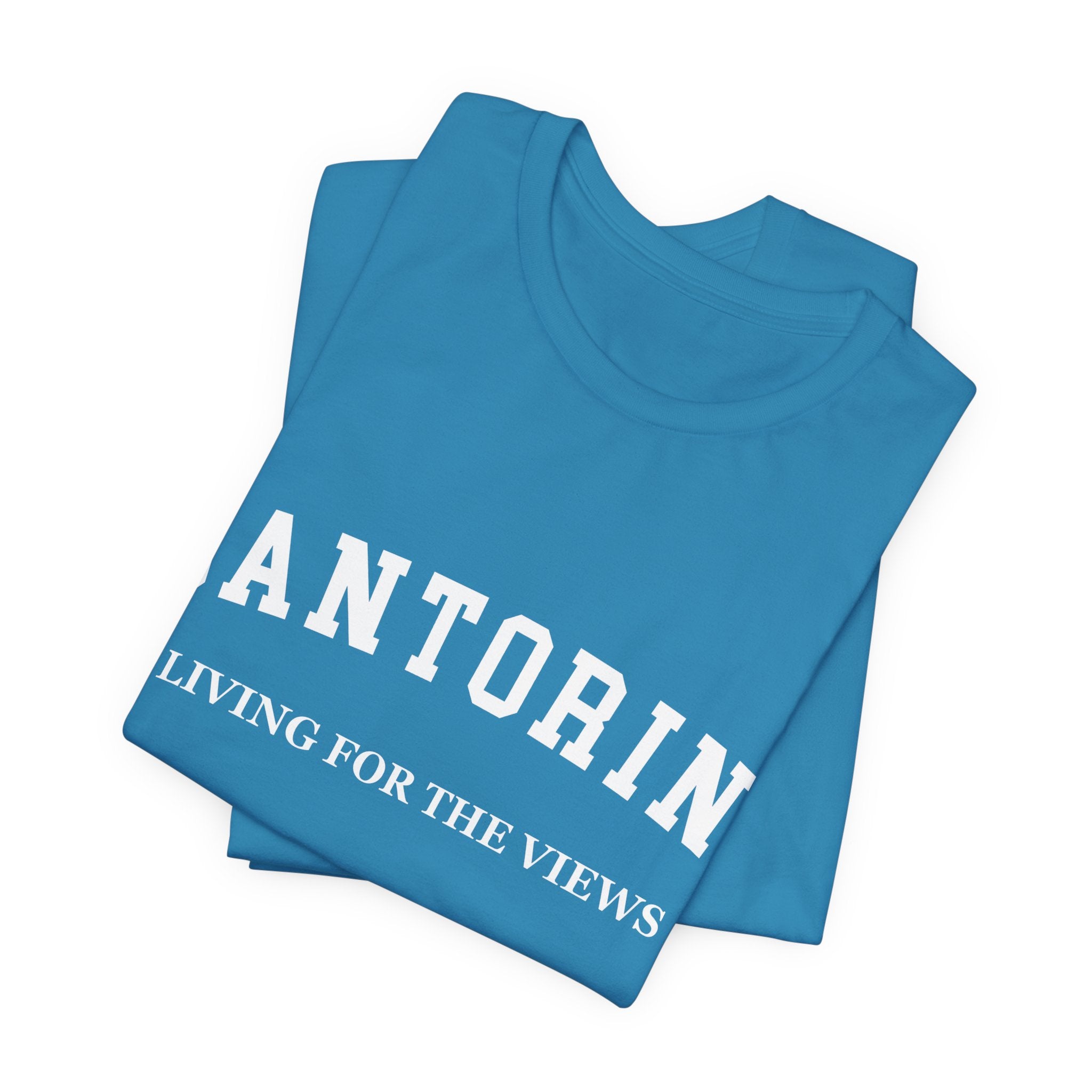Santorini Collegiate — 100% Cotton Premium Unisex T-Shirt | BY CHARLES