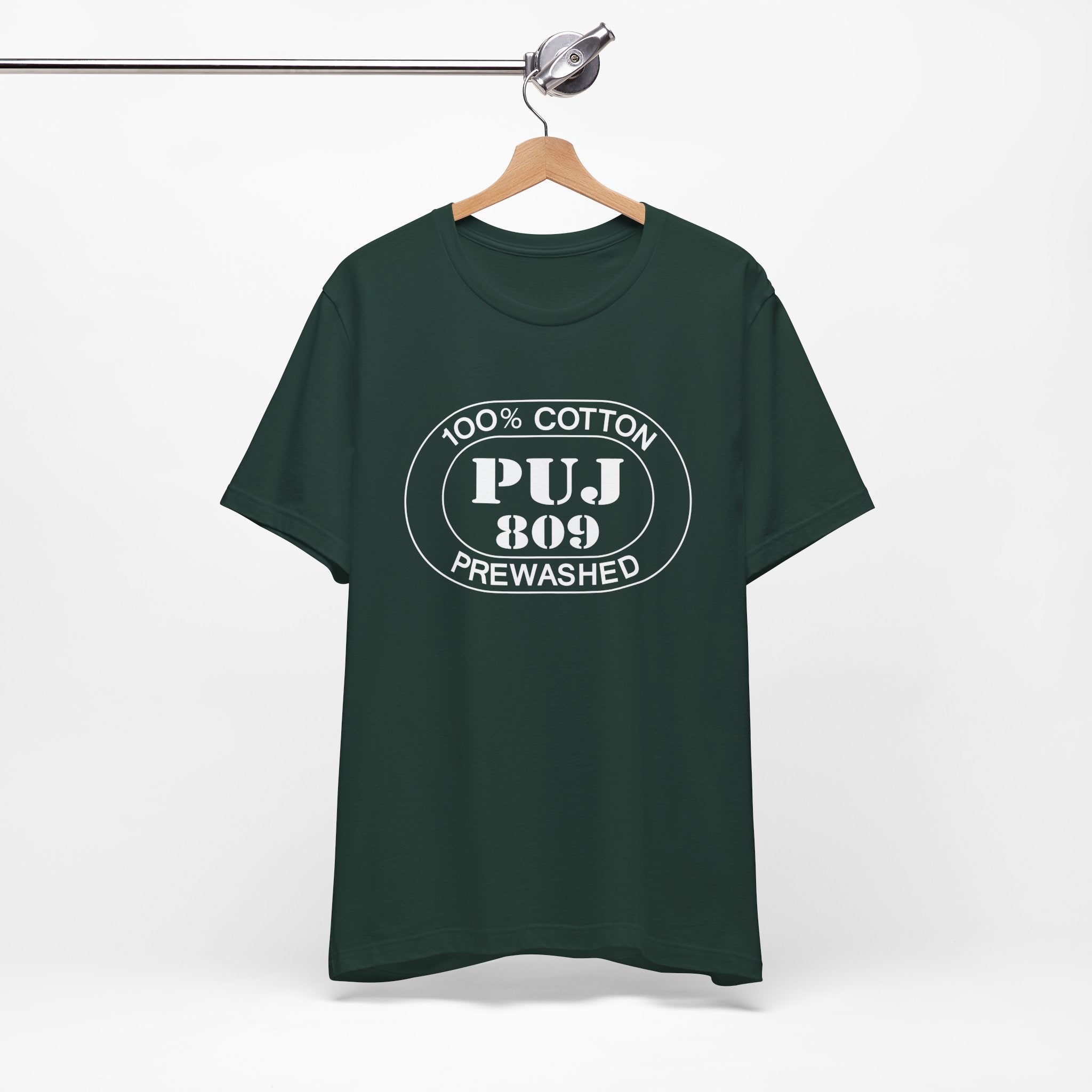 Punta Cana Airport Oval tee in forest, alternate view