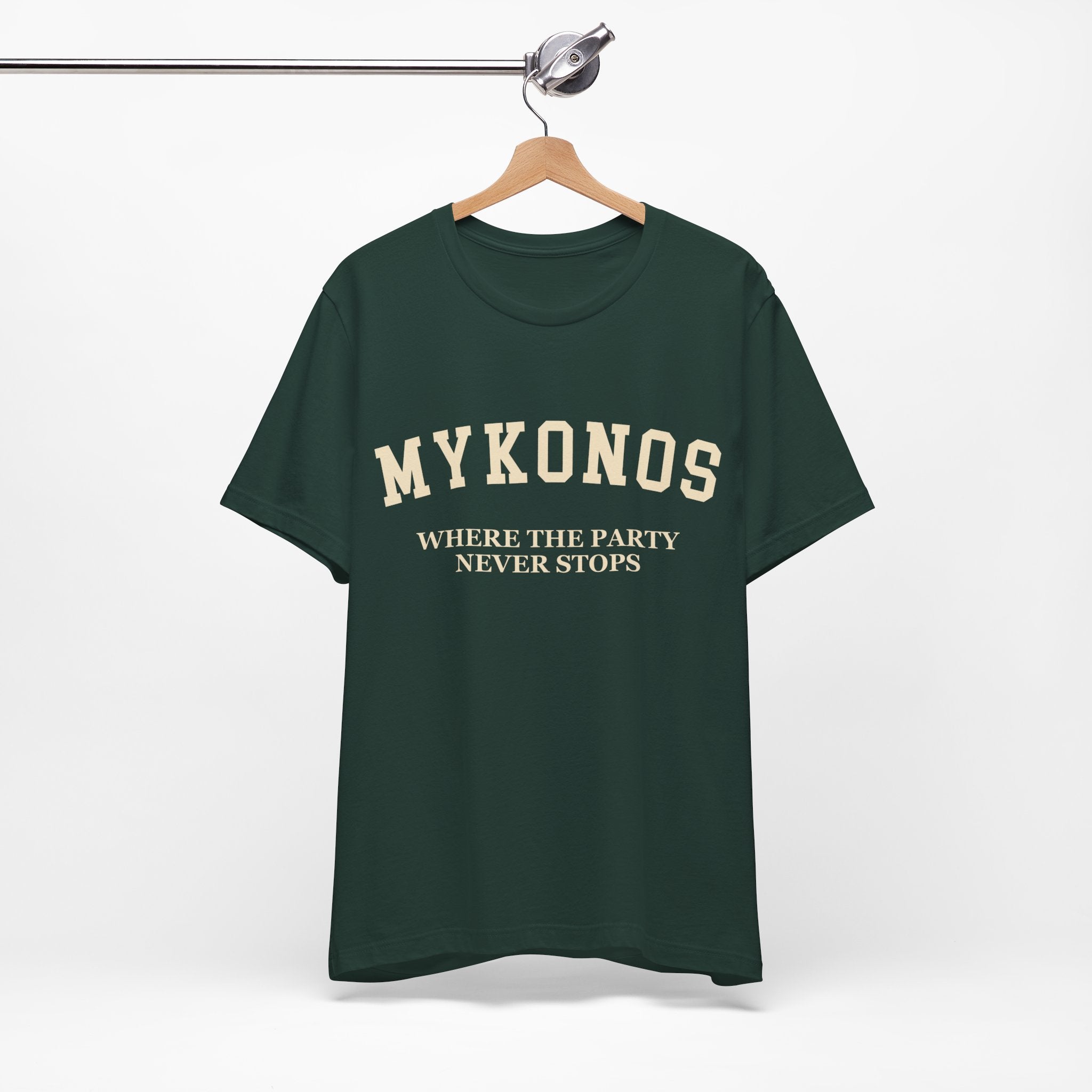 Mykonos Collegiate — 100% Cotton Premium Unisex T-Shirt | BY CHARLES