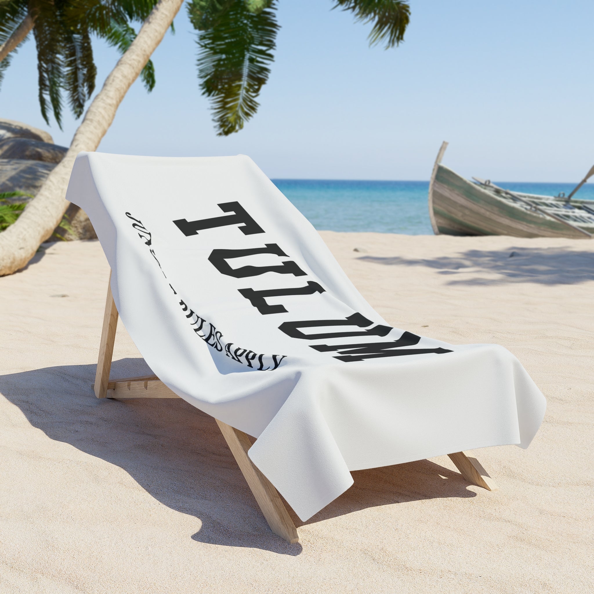 Tulum Slogan Series Beach Towel — Premium Oversized | BY CHARLES