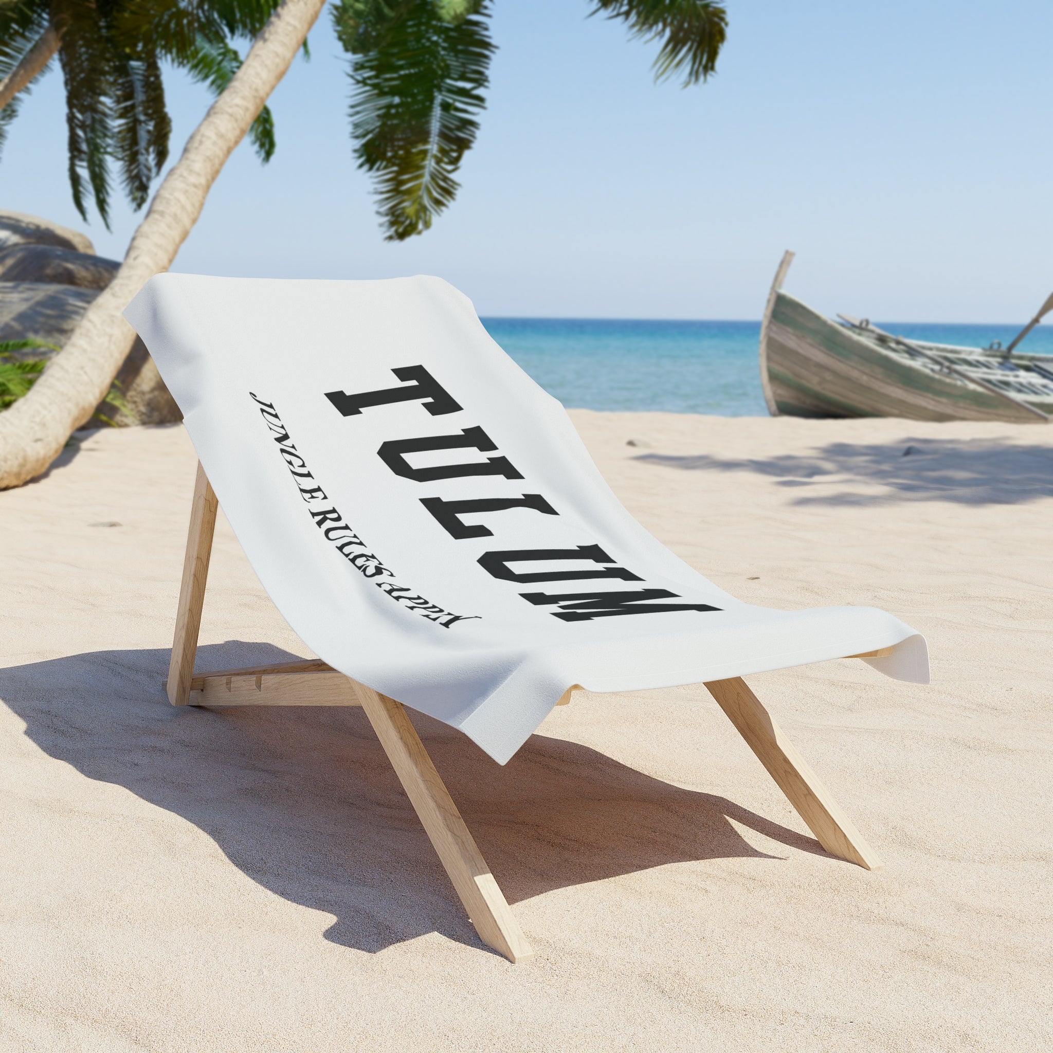 Tulum Slogan Series Beach Towel — Premium Oversized | BY CHARLES