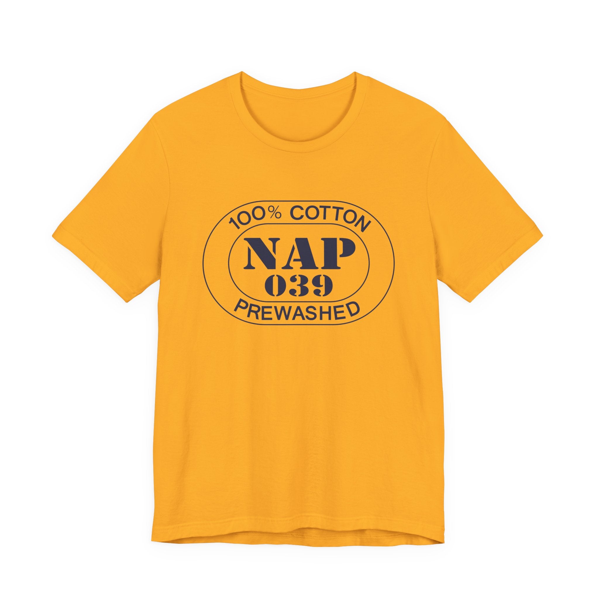 Positano Airport Oval tee in gold, front view