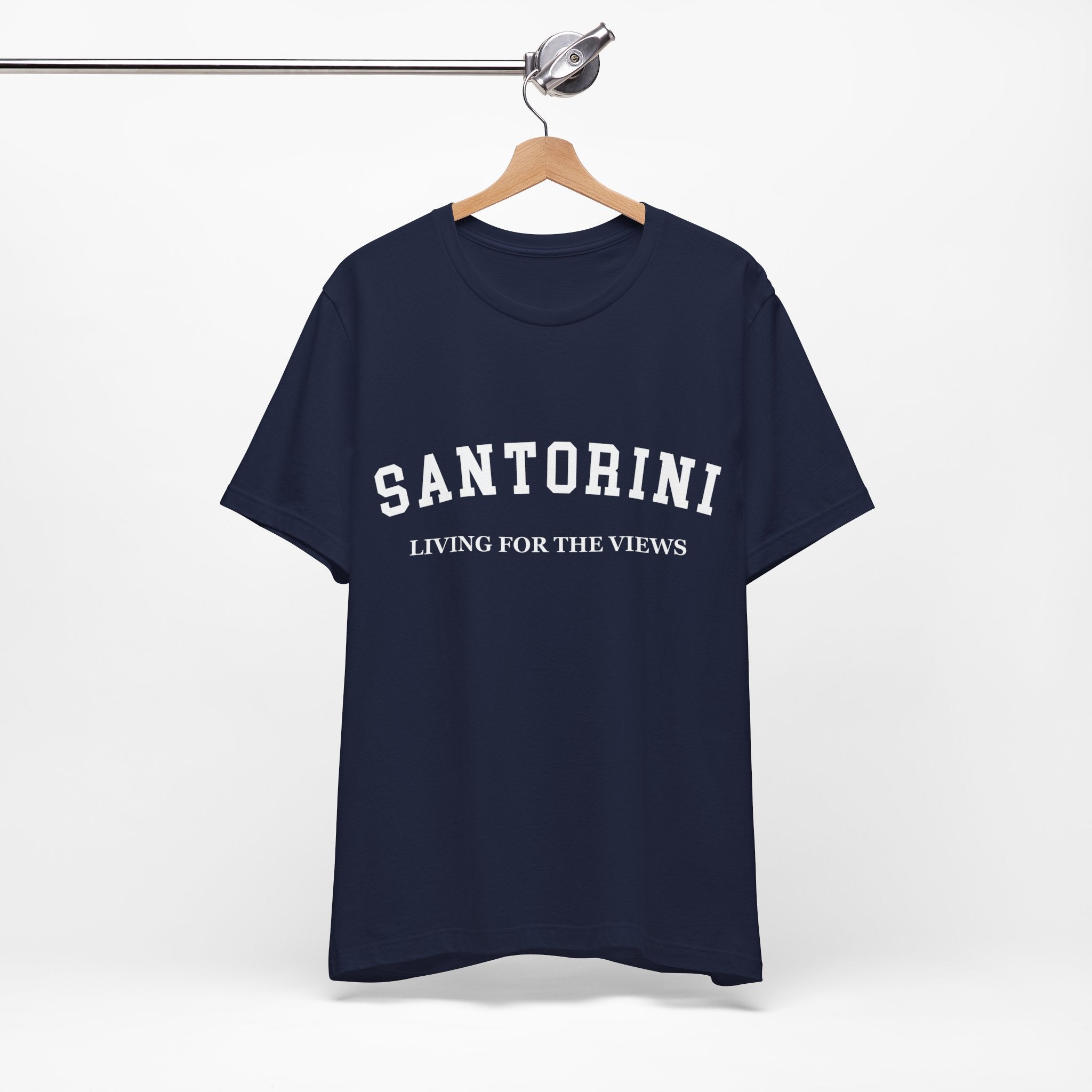 Santorini Collegiate — 100% Cotton Premium Unisex T-Shirt | BY CHARLES