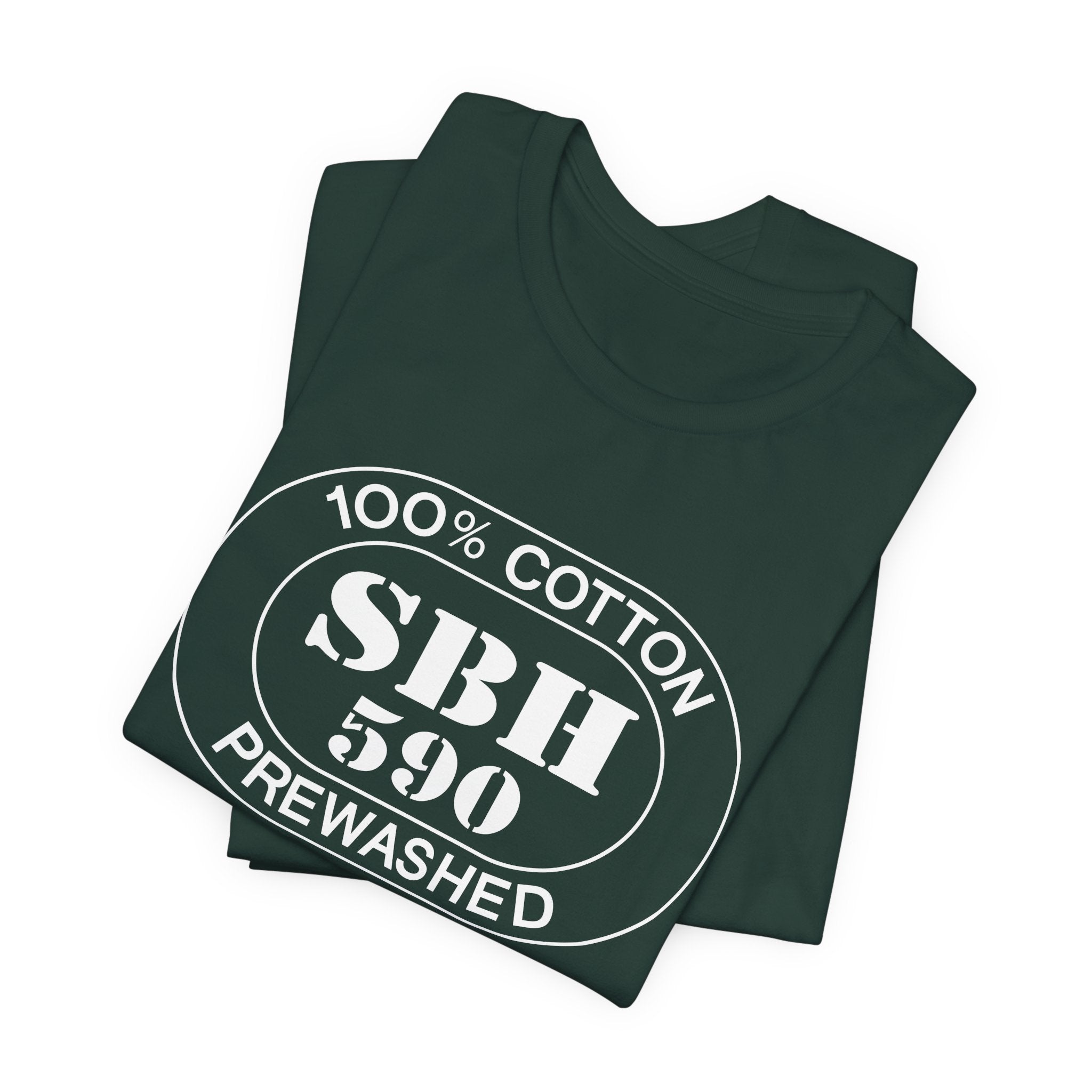 St. Barts Airport Oval tee in forest, front view