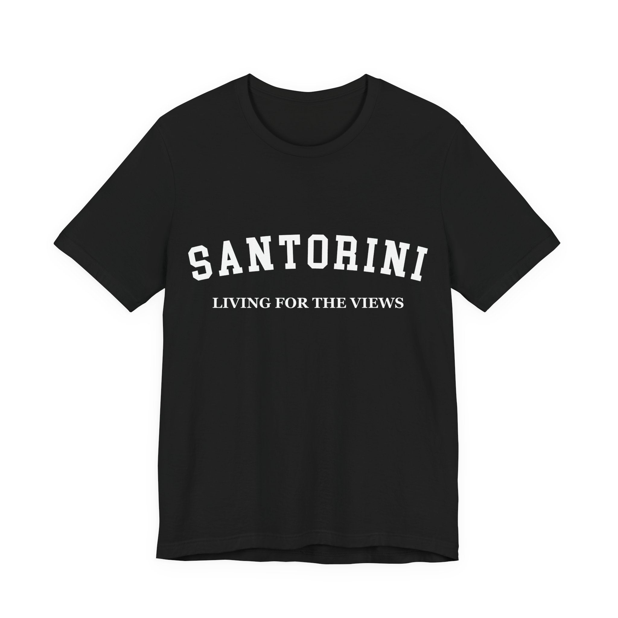 Santorini Collegiate — 100% Cotton Premium Unisex T-Shirt | BY CHARLES
