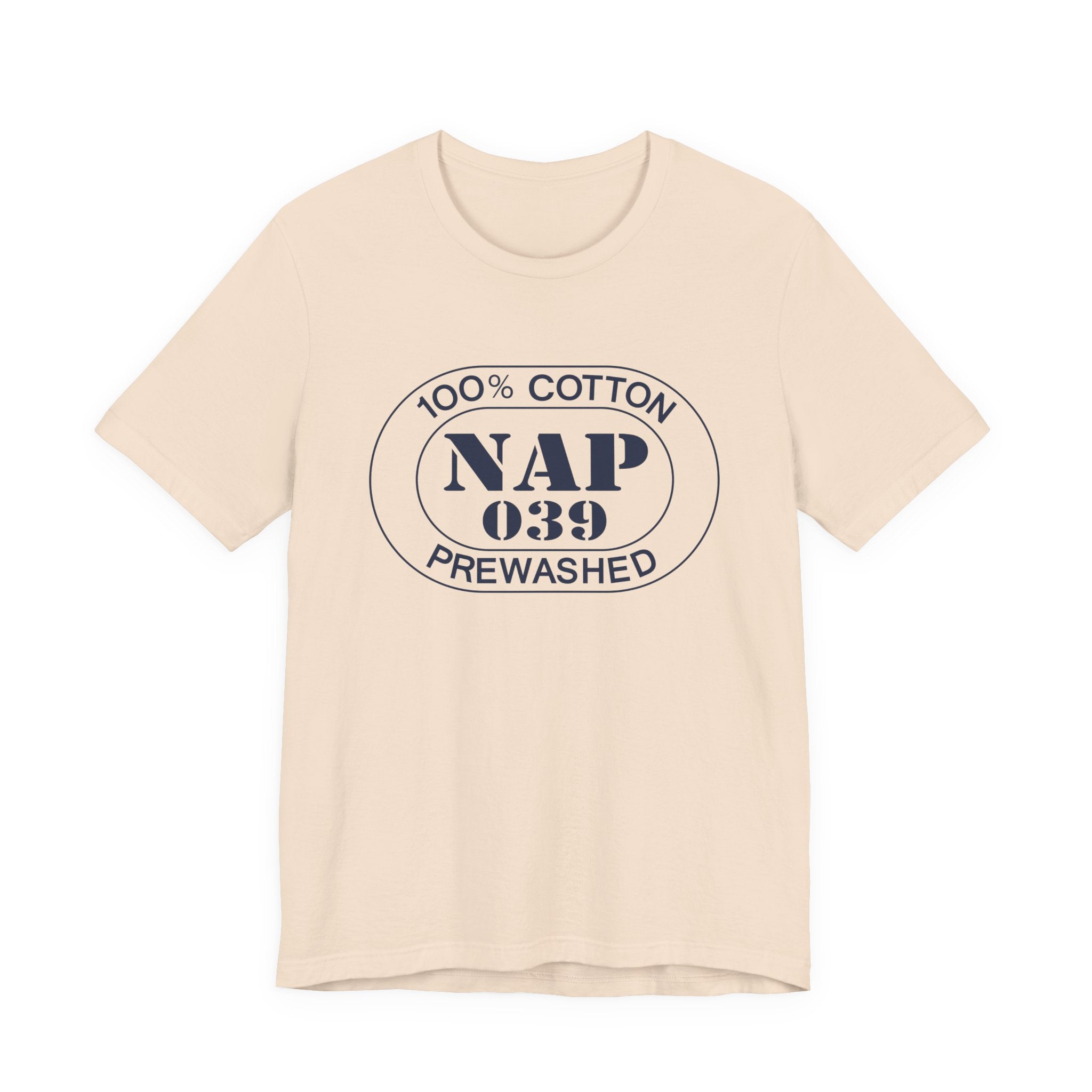 Positano Airport Oval tee in soft cream, front view