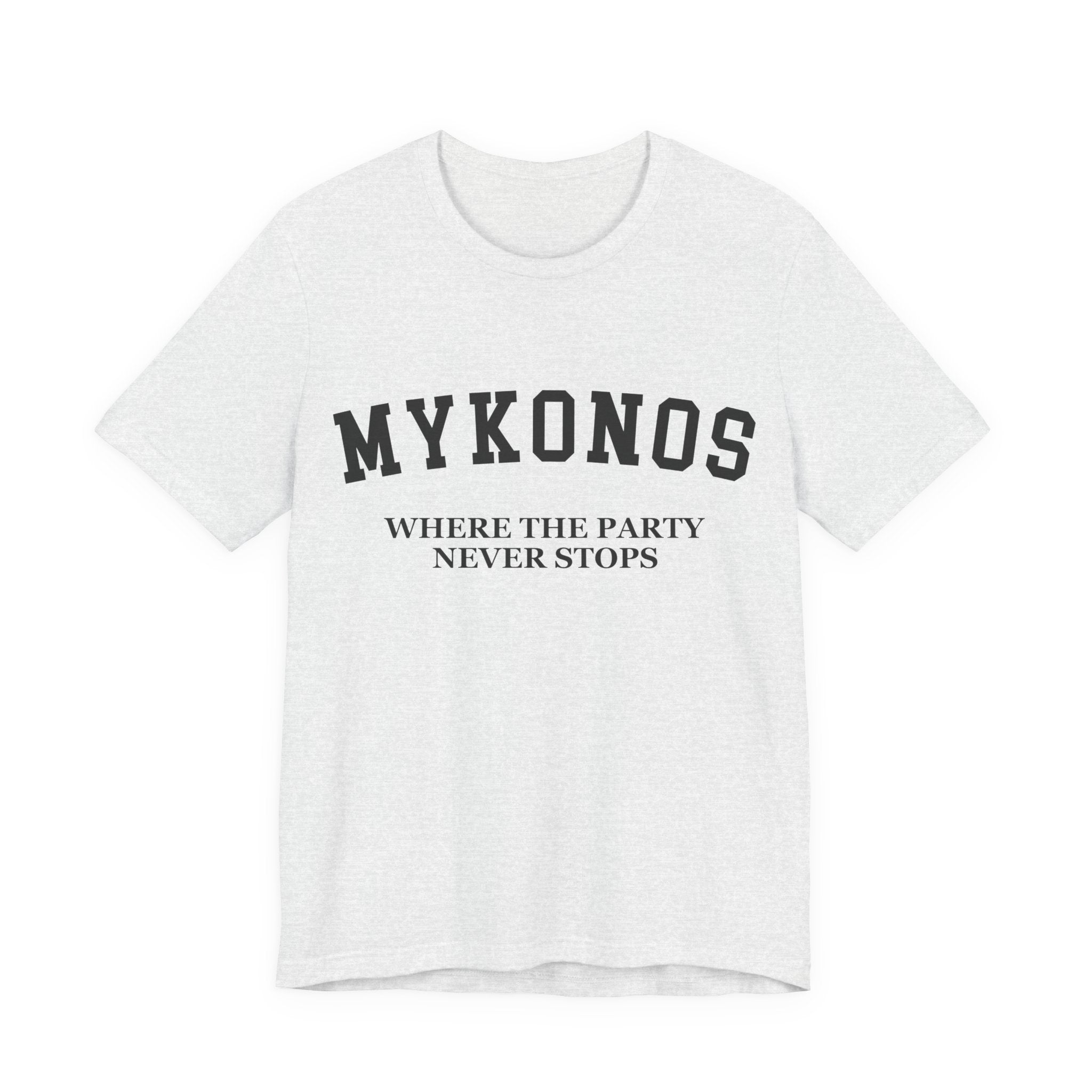 Mykonos Collegiate — 100% Cotton Premium Unisex T-Shirt | BY CHARLES