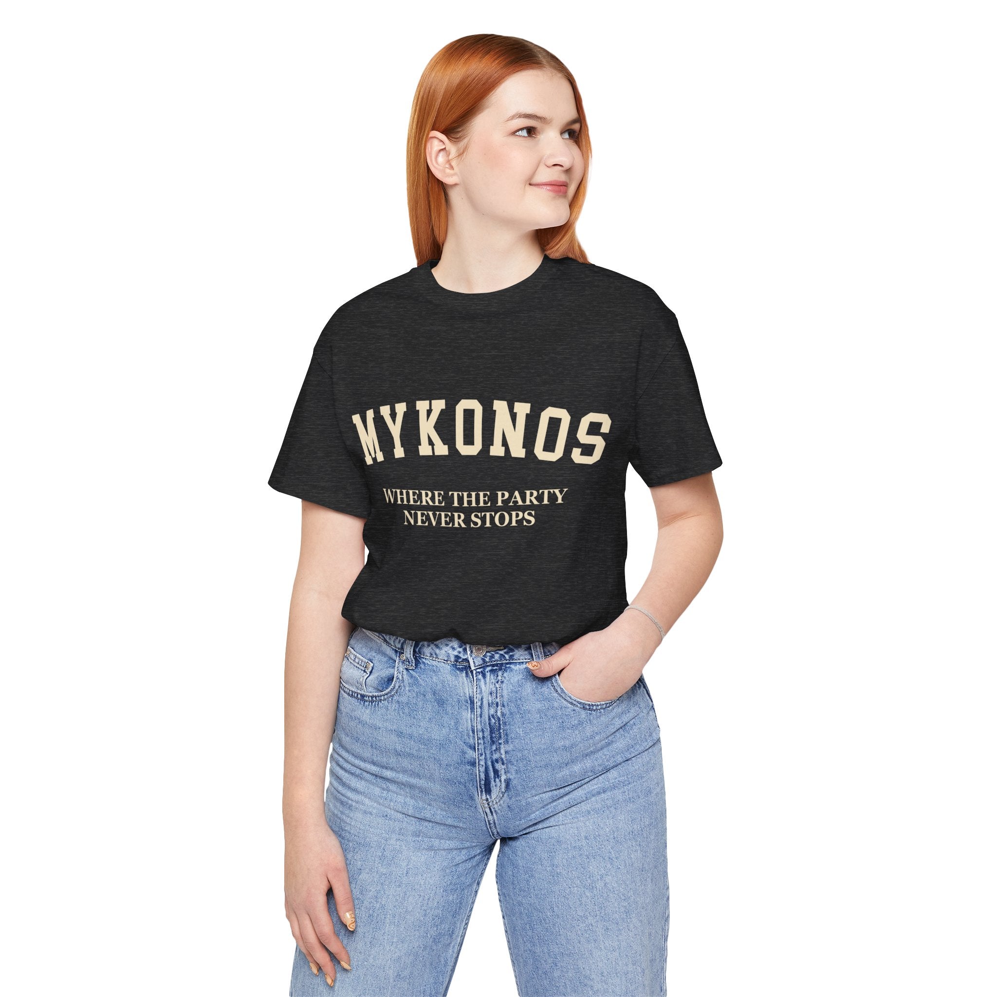 Mykonos Collegiate — 100% Cotton Premium Unisex T-Shirt | BY CHARLES
