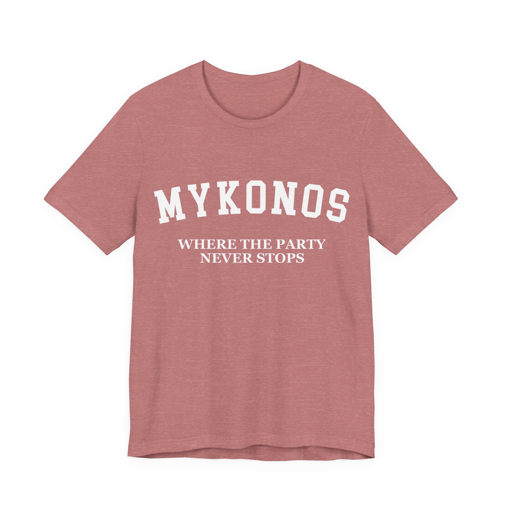 Mykonos Collegiate — 100% Cotton Premium Unisex T-Shirt | BY CHARLES