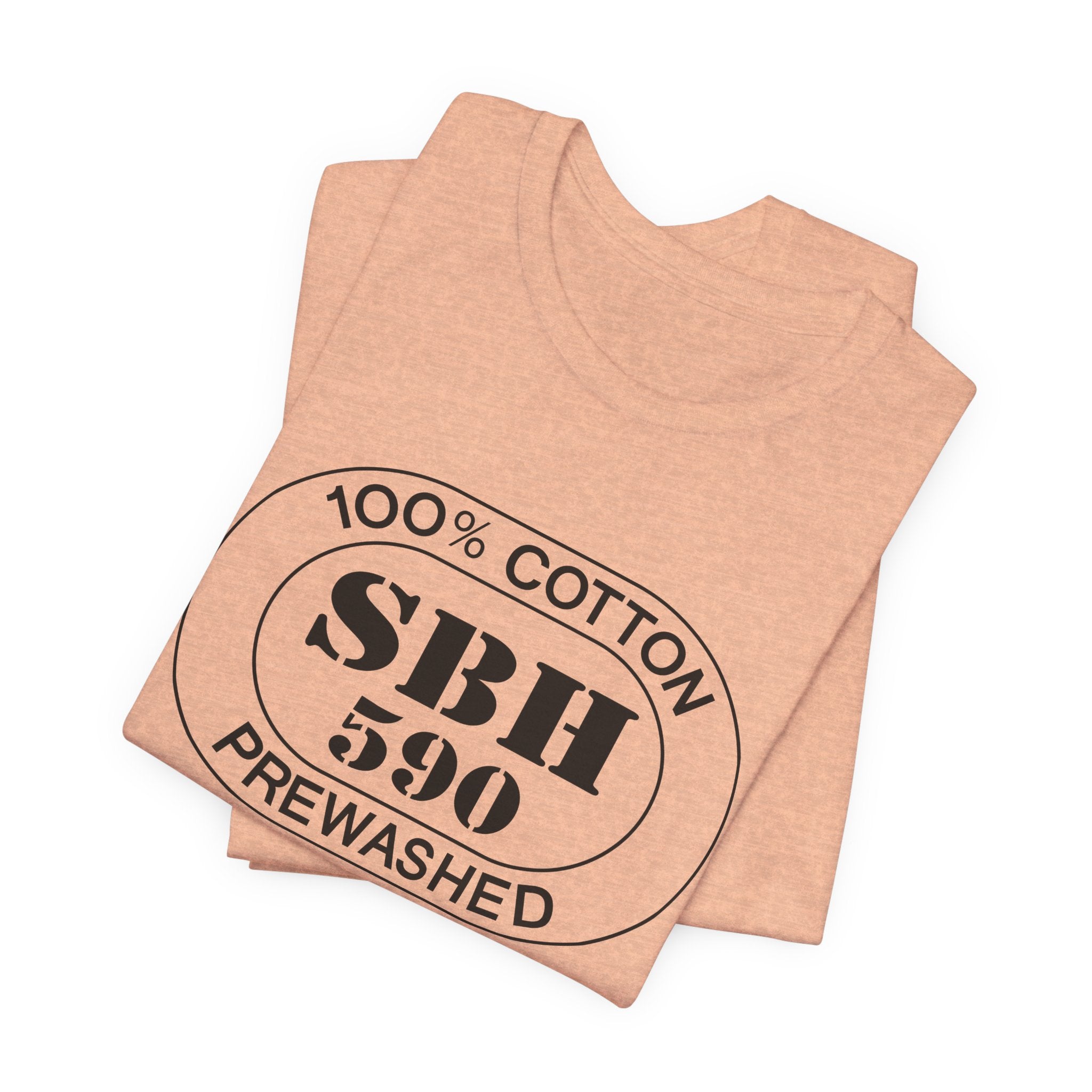 St. Barts Airport Oval tee in heather peach, alternate view