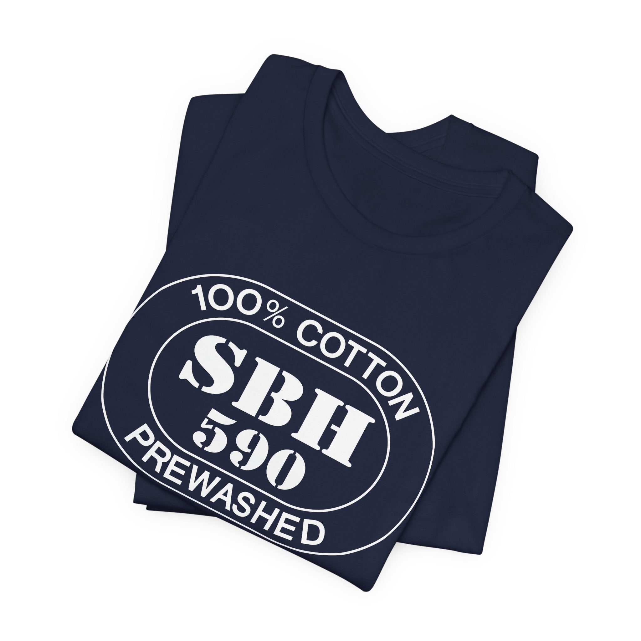 St. Barts Airport Oval tee in navy, front view
