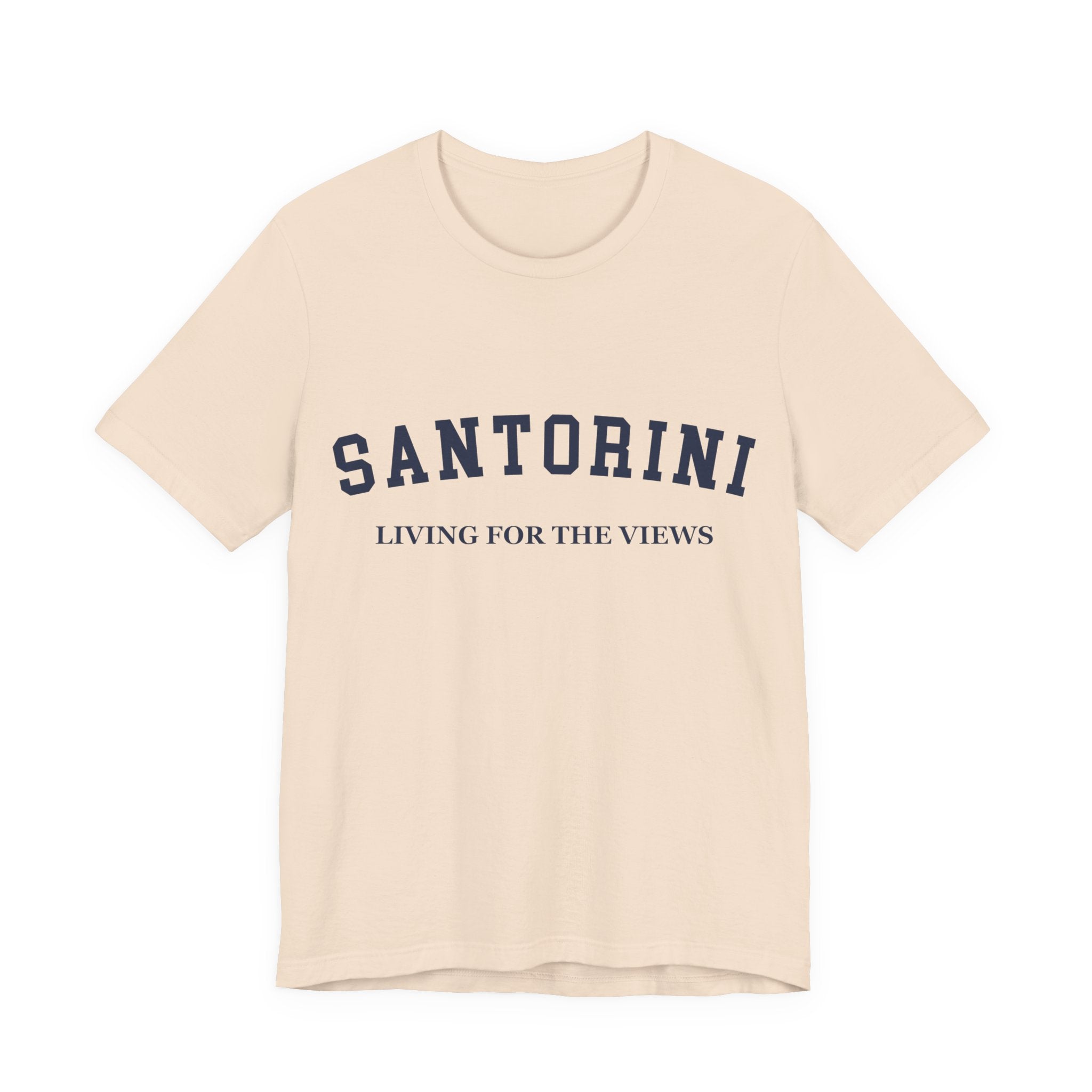 Santorini Collegiate — 100% Cotton Premium Unisex T-Shirt | BY CHARLES